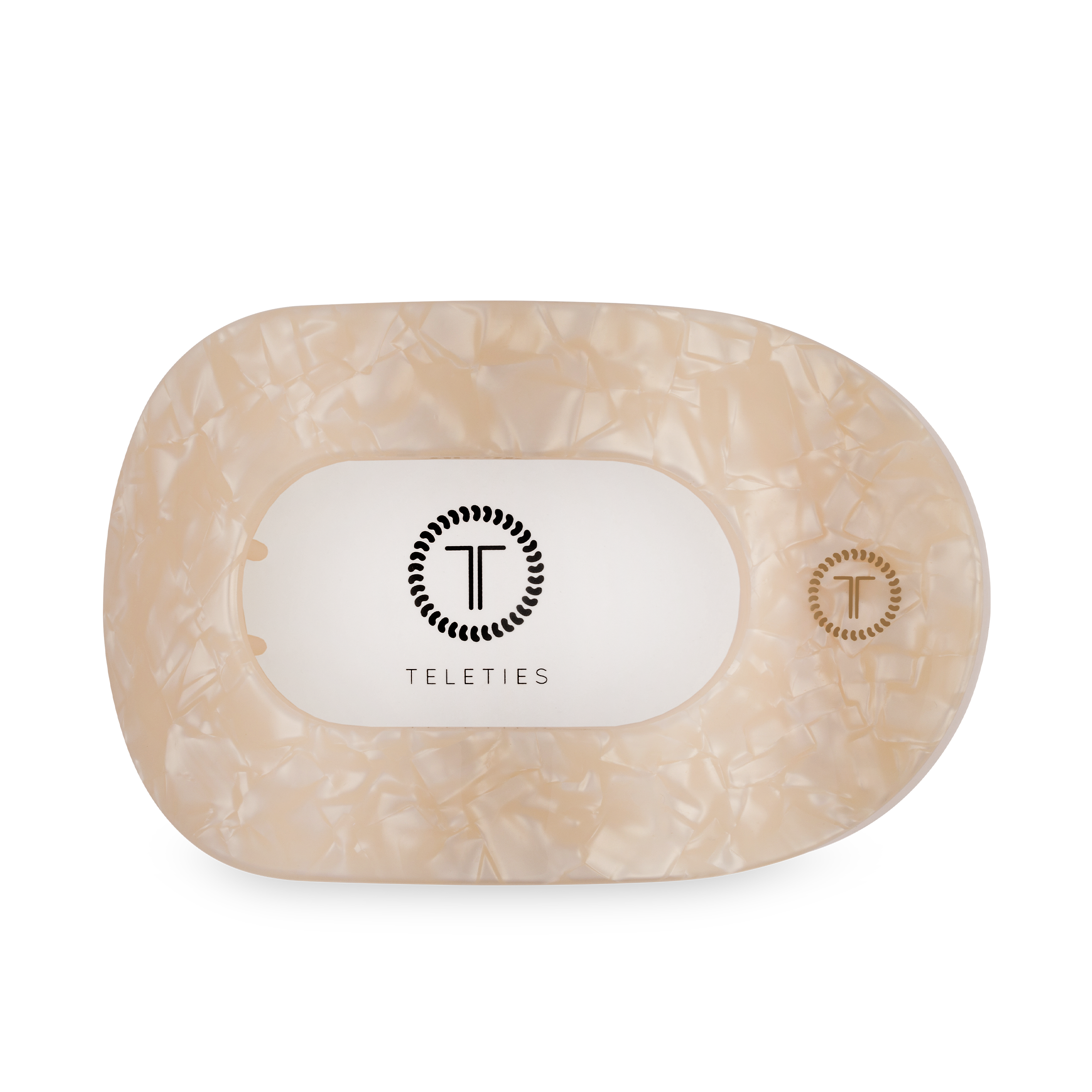 TELETIES - Flat Round Hair Clip | Large | Soft Surf