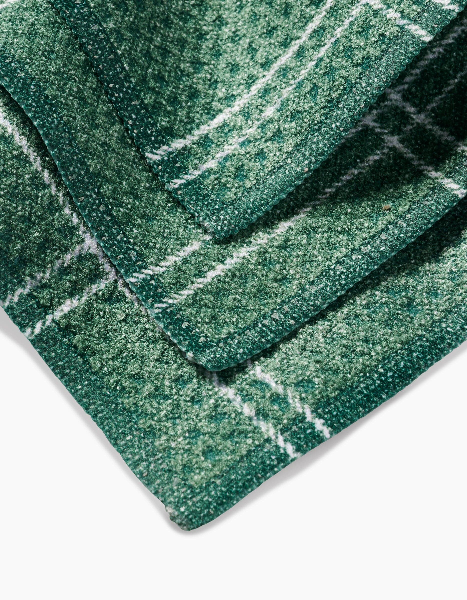 Pine Forest Plaid Dishcloth Set