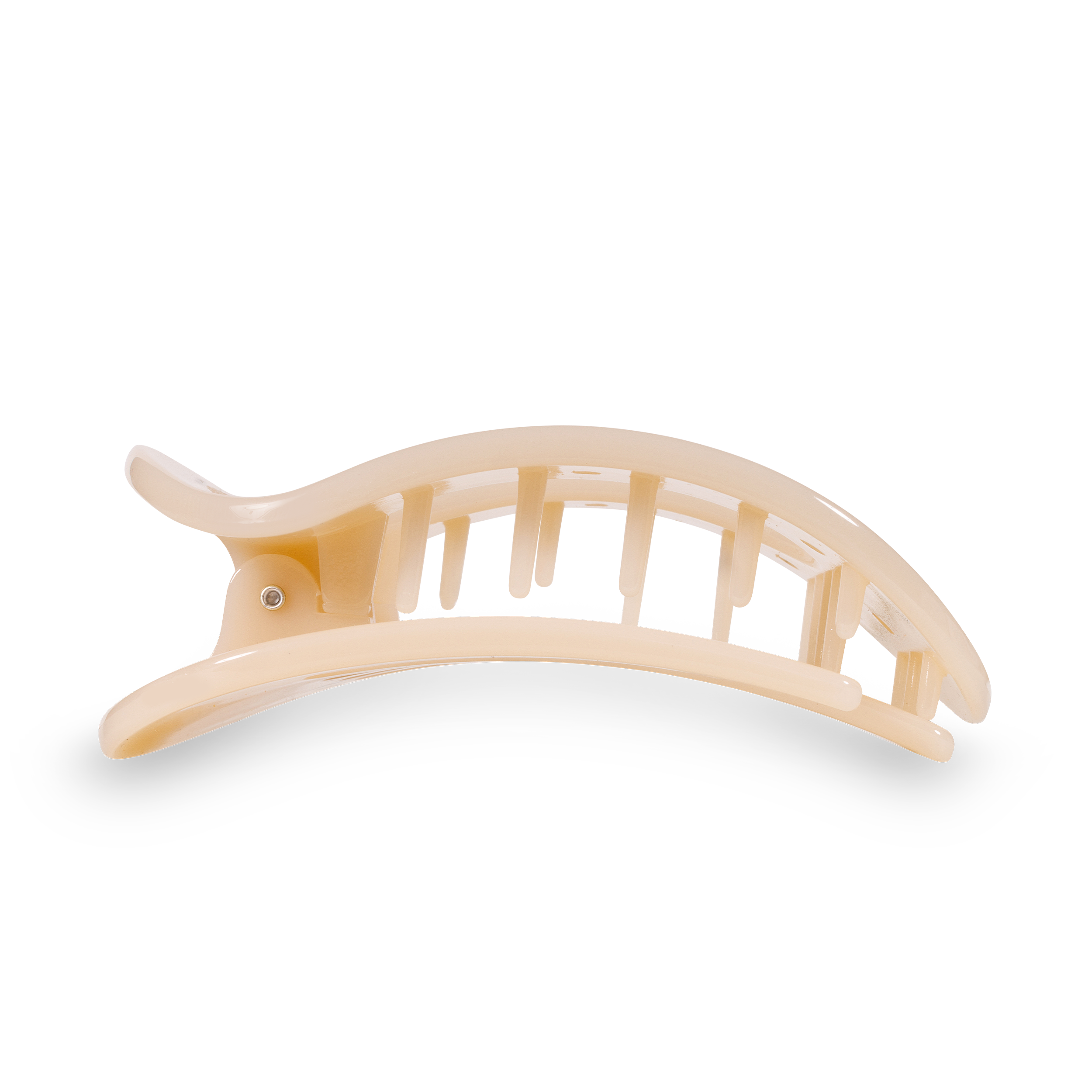Round Flat Hair Clip | Large | Almond Beige
