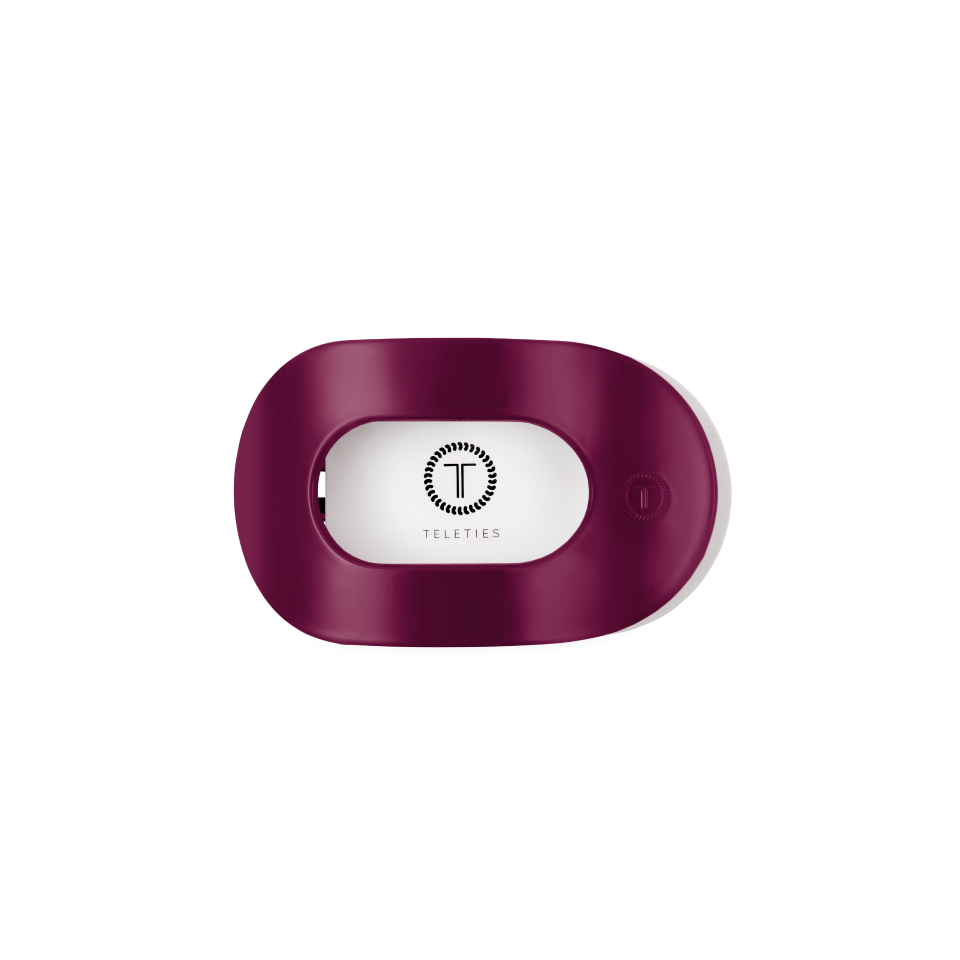 TELETIES - Mulberry Small Flat Round Hair Clip