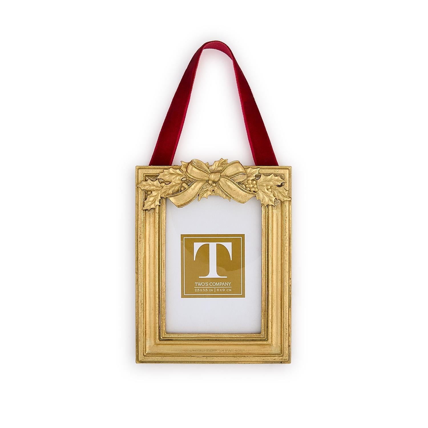 Holly Leaves Hanging Photo Frames