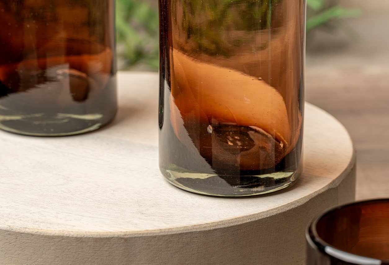 Handblown Mexican Highball Glass - Tamarind