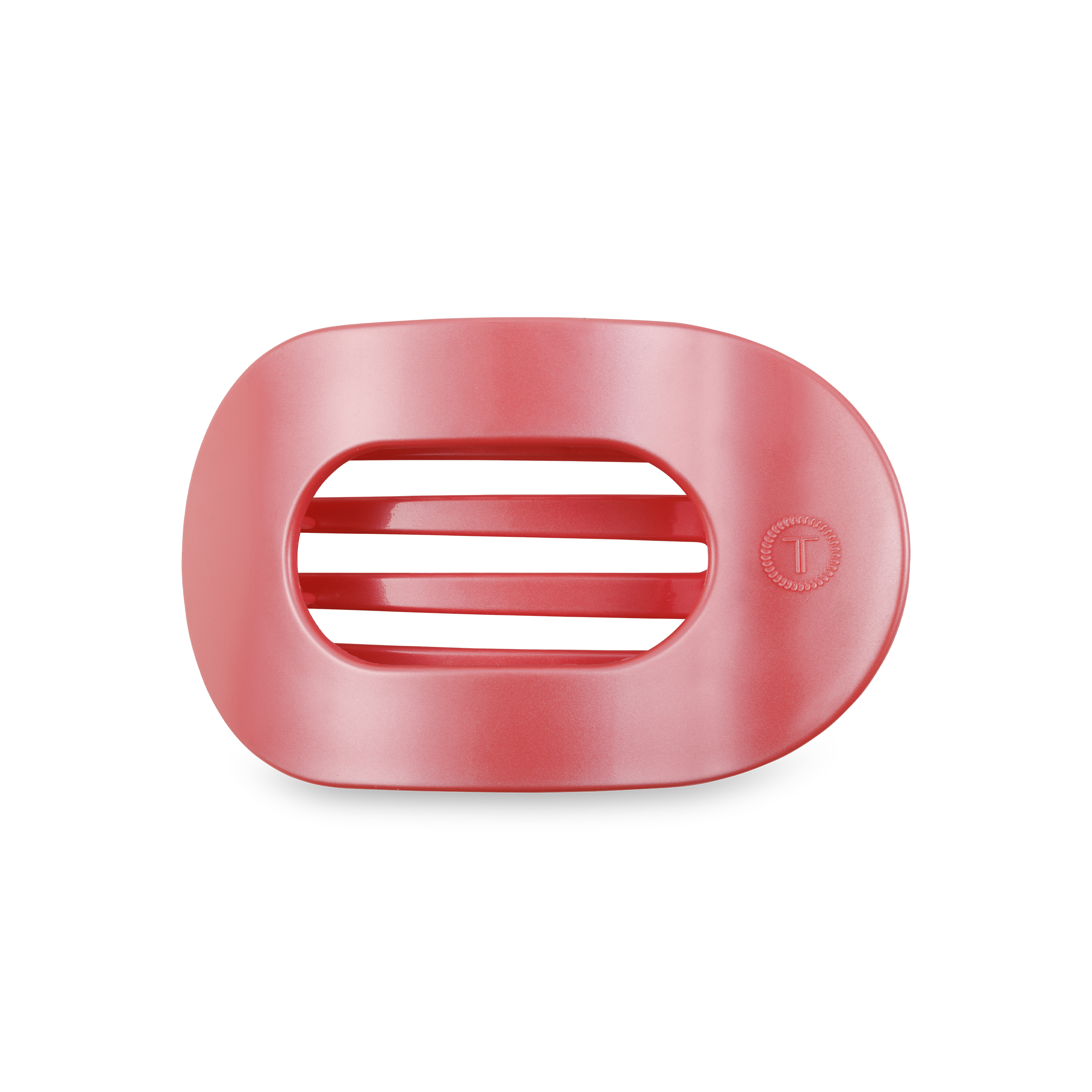 Round Flat Hair Clip | Medium | Calming Coral
