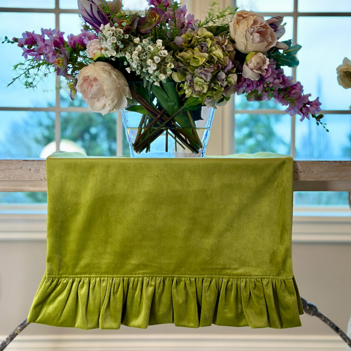 Velvet Runner with Ruffle - New Color