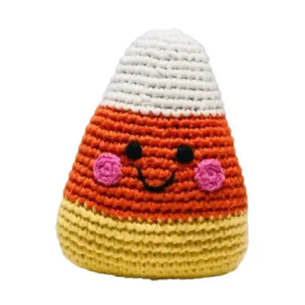 Pebble Rattle- Candy Corn