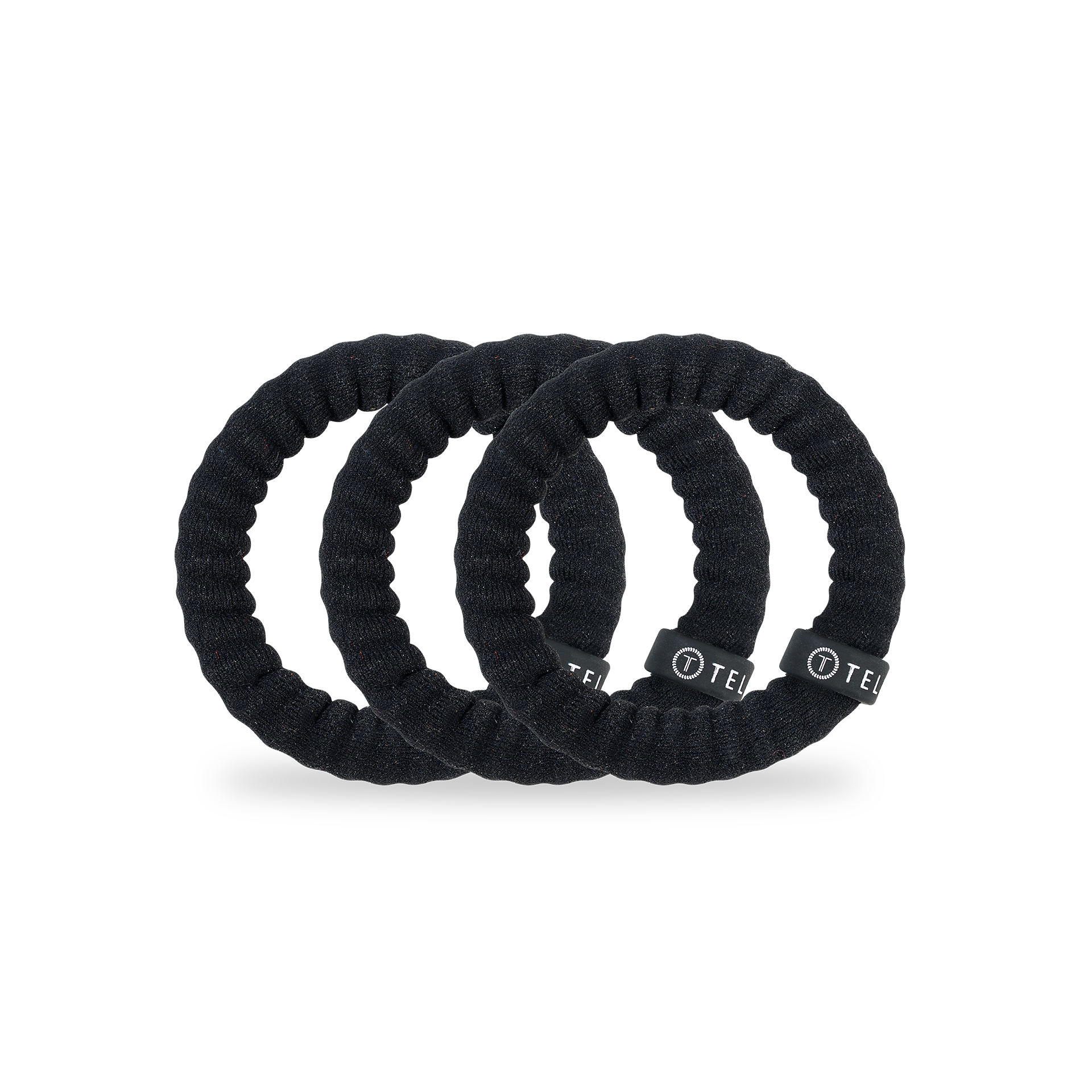 TELETIES - Nylon Hair Ties | Small | Jet Black