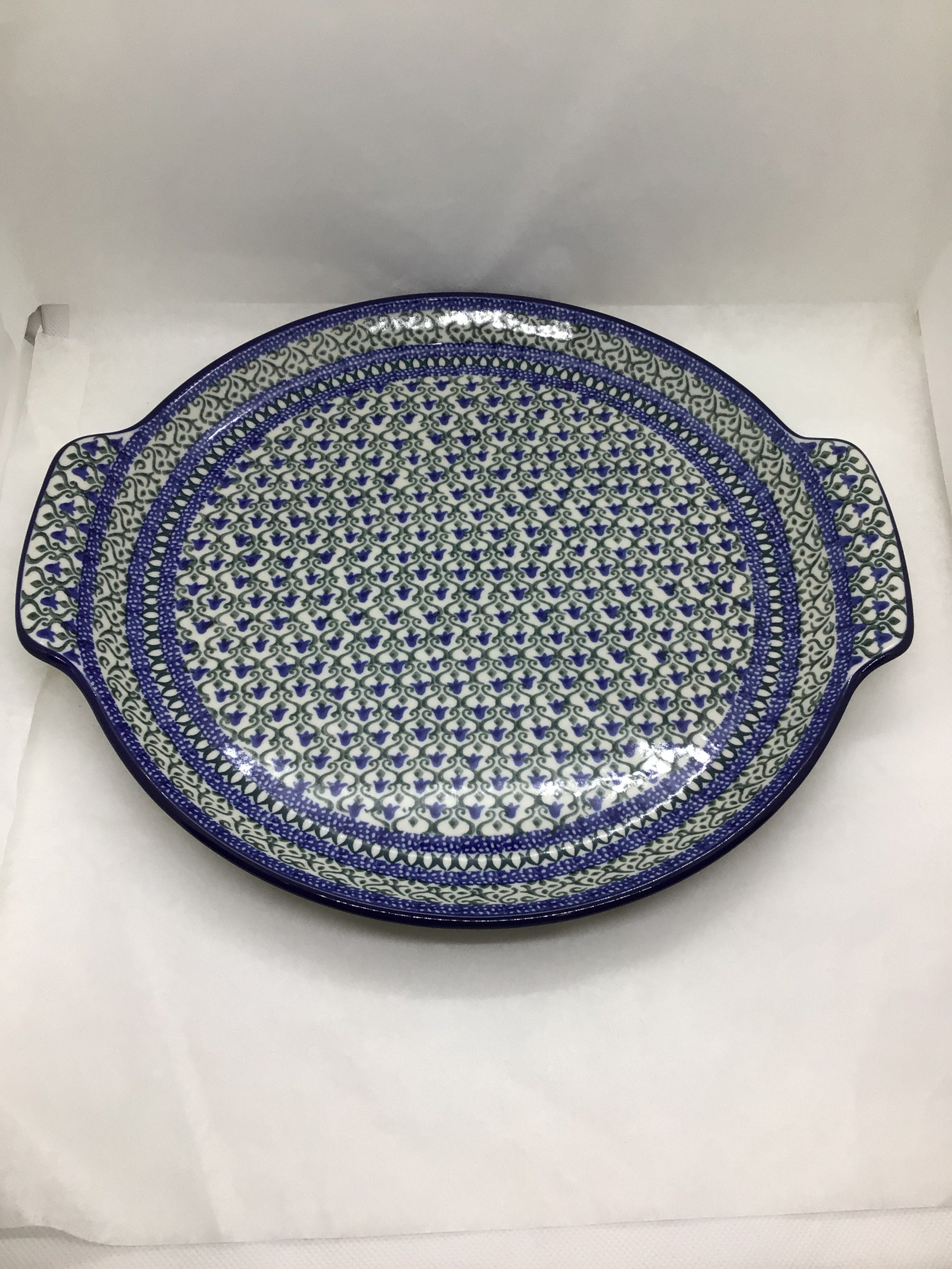 Tulip Trellis Round Platter 12"