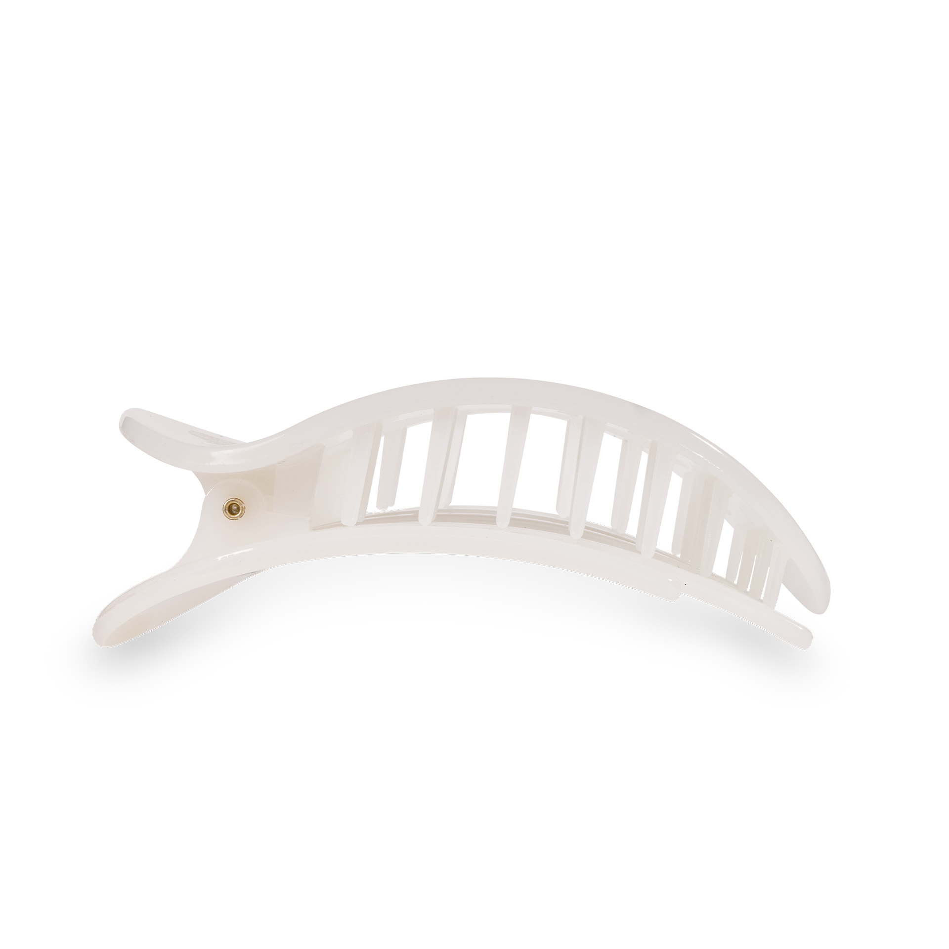 Round Flat Hair Clip | Small | Coconut White