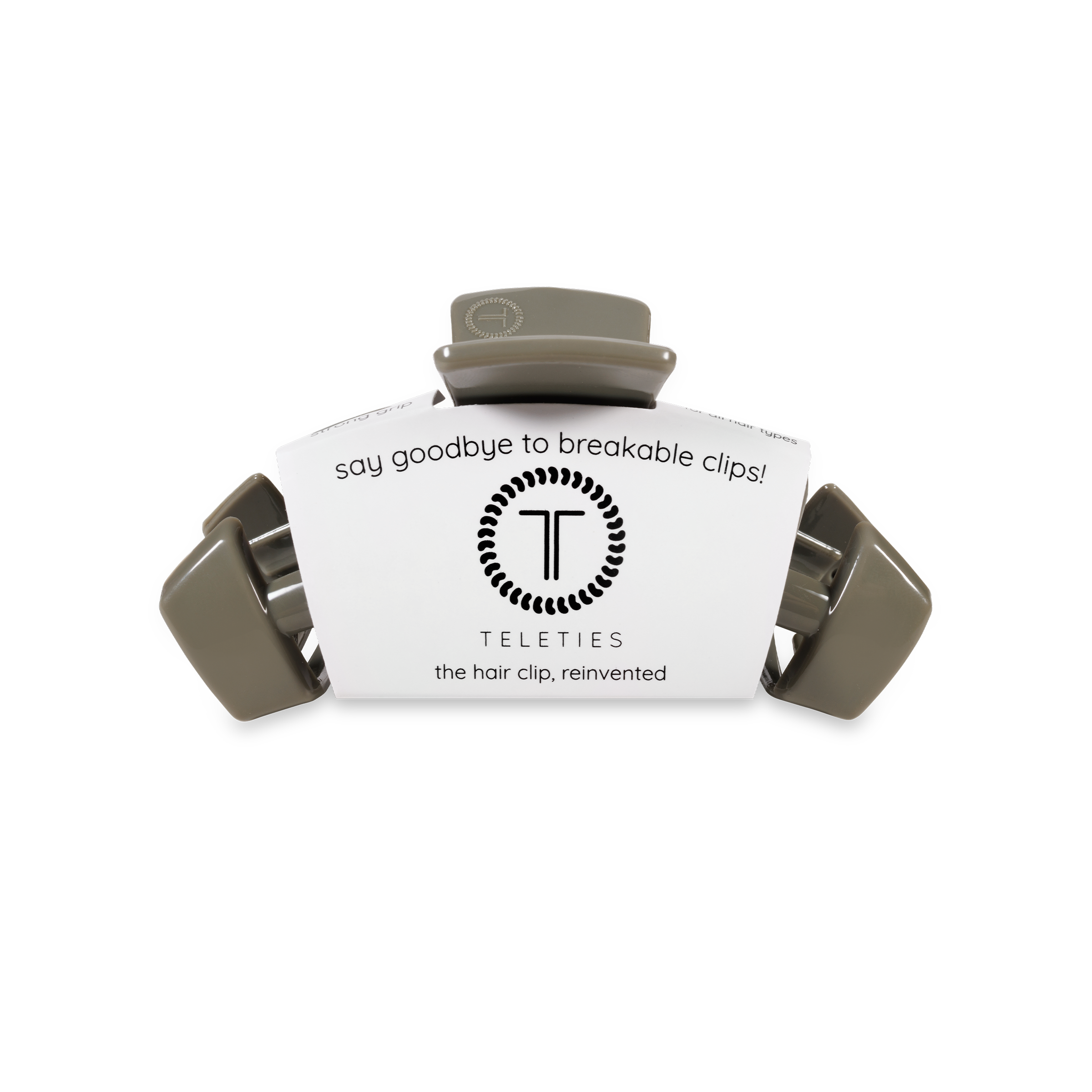 TELETIES - Classic Hair Clip | Small | Sage It Ain&