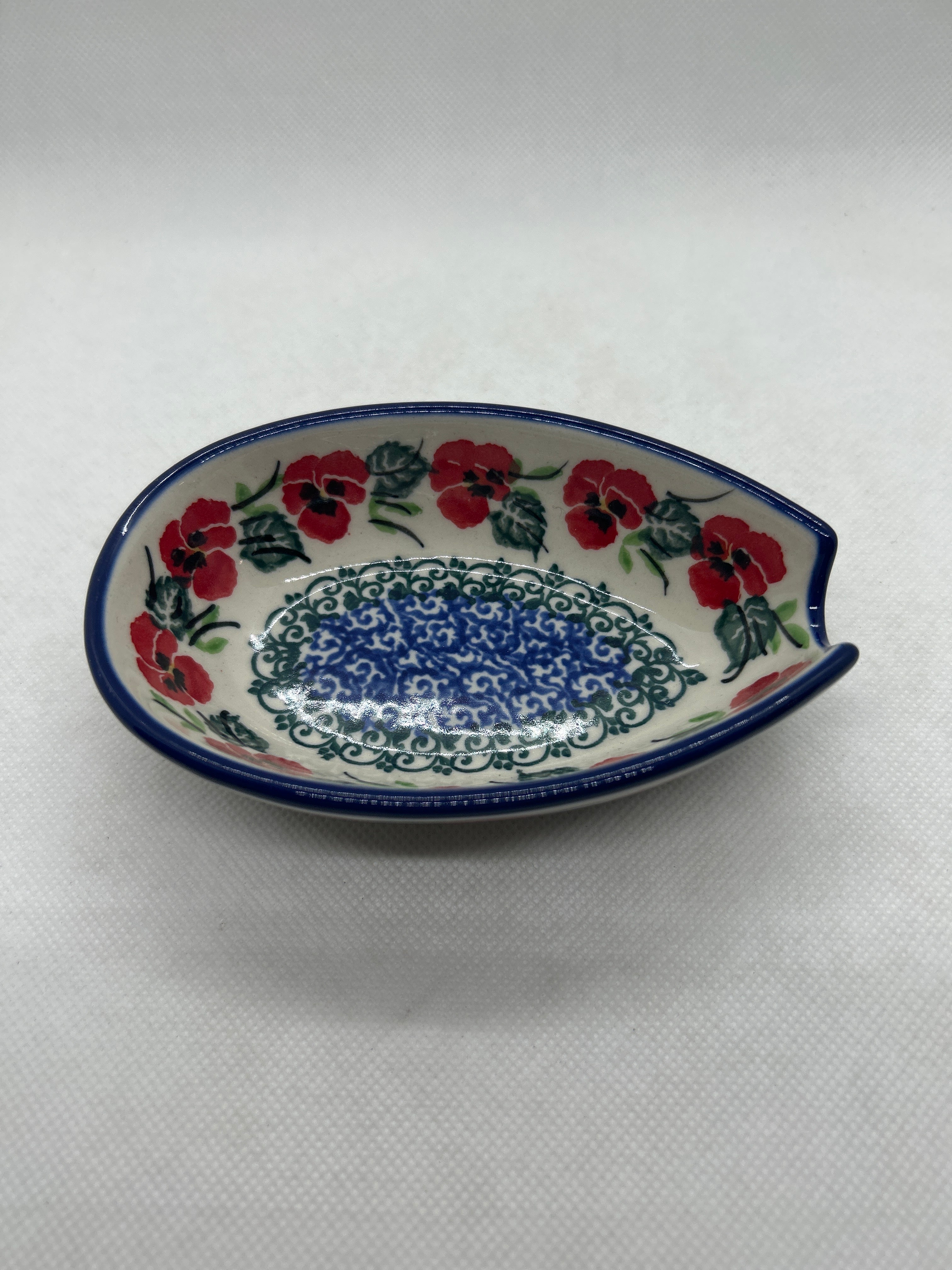 Red Pansy Spoon Rest