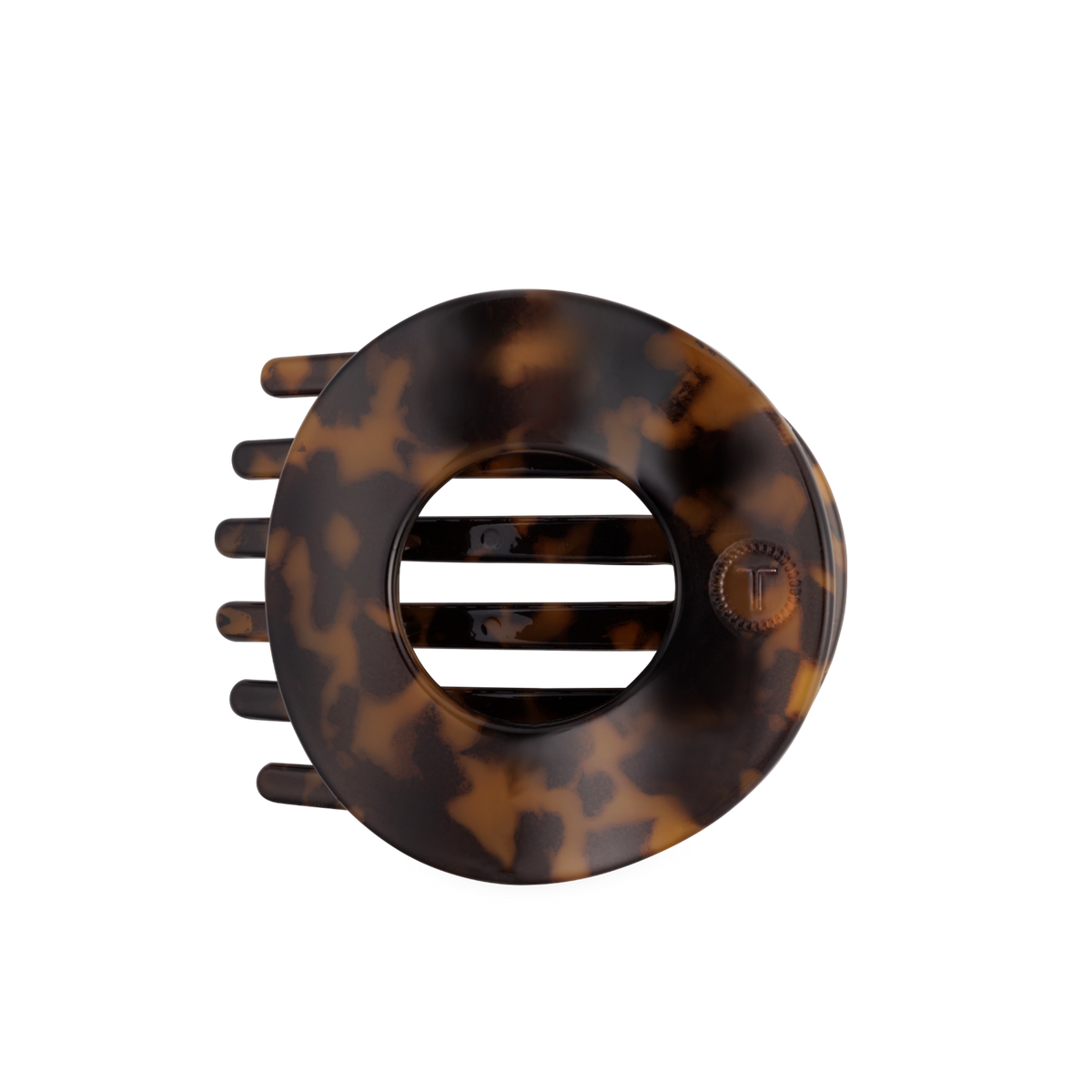 TELETIES - Tortoise | Large| Flat Circle Hair Clip