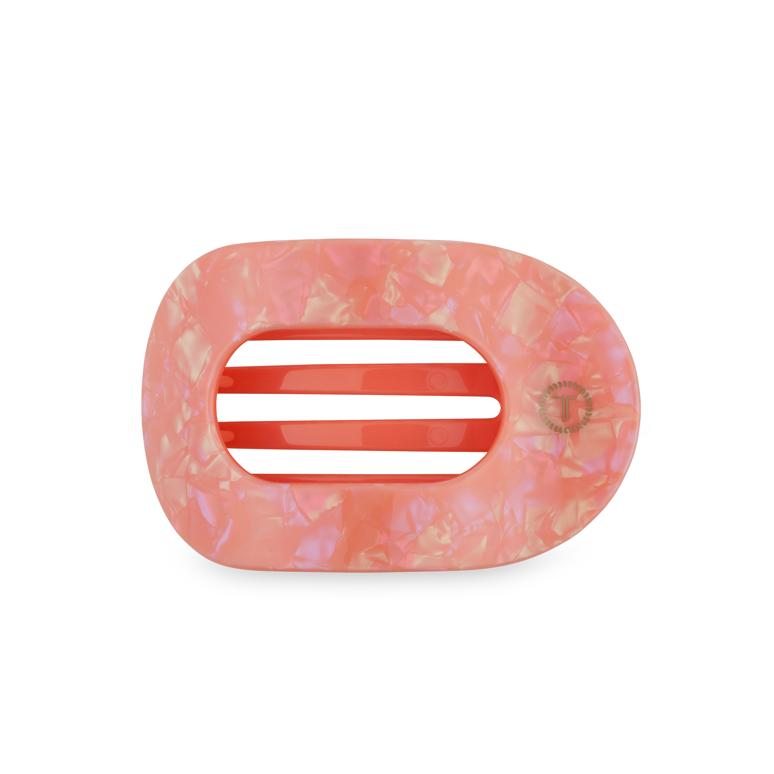 TELETIES - Flat Round Hair Clip | Medium | Dreamsicle