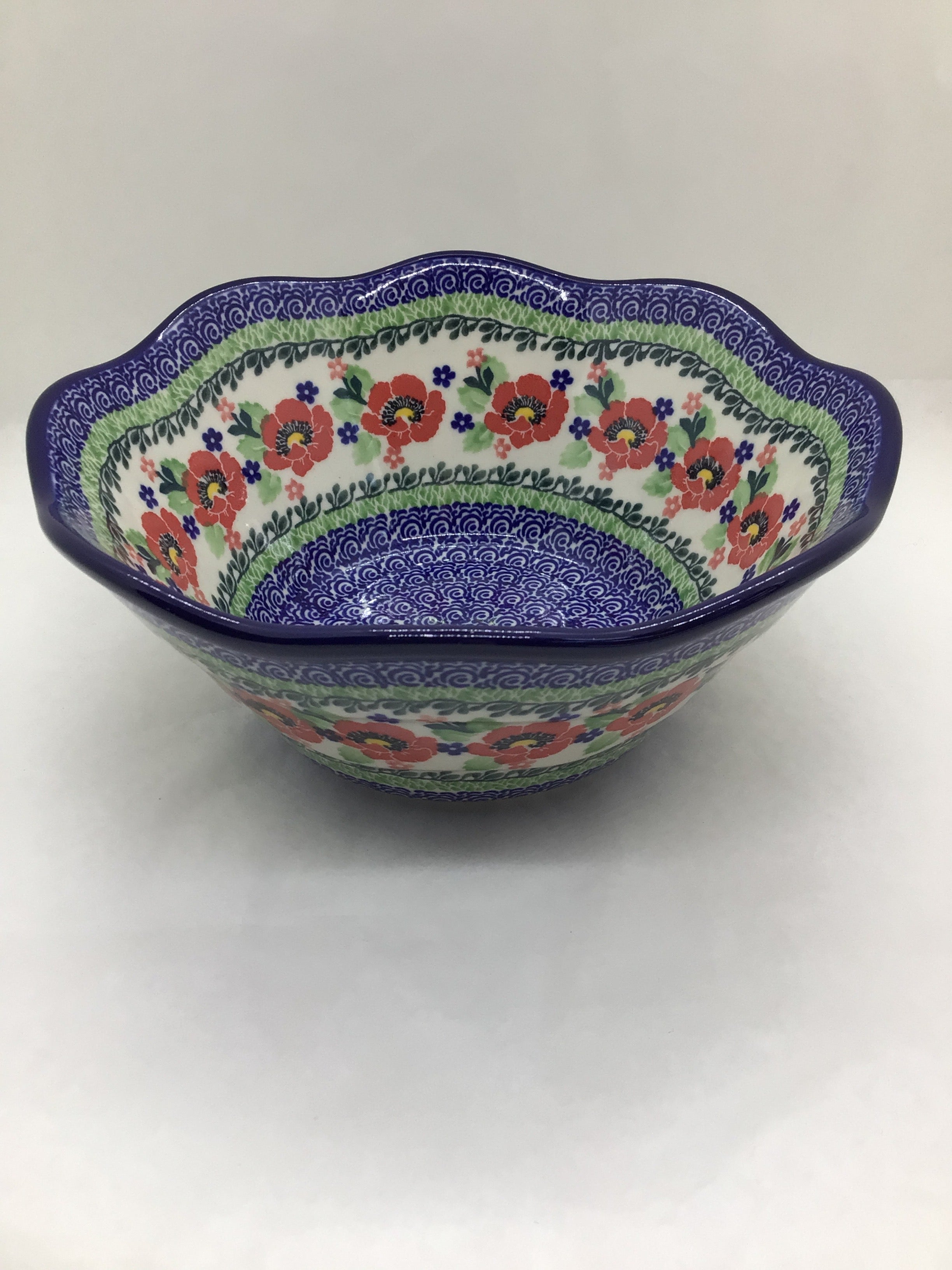 Danish Garden Wavy Edge Bowl 8"