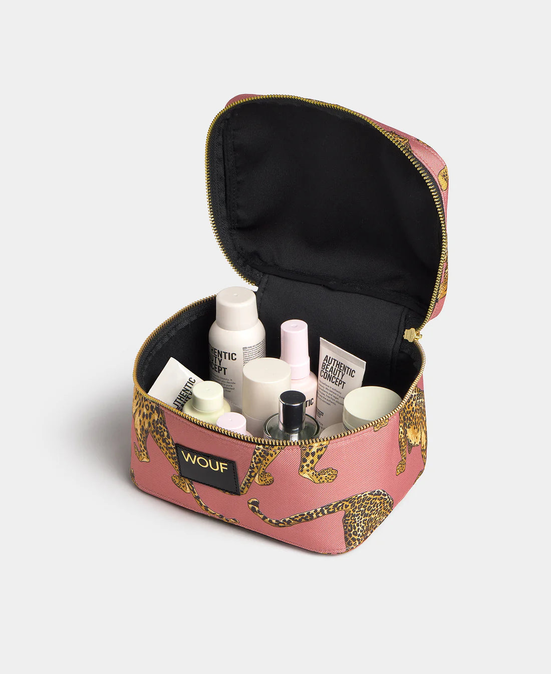 WOUF Blush Leopard Vanity Bag