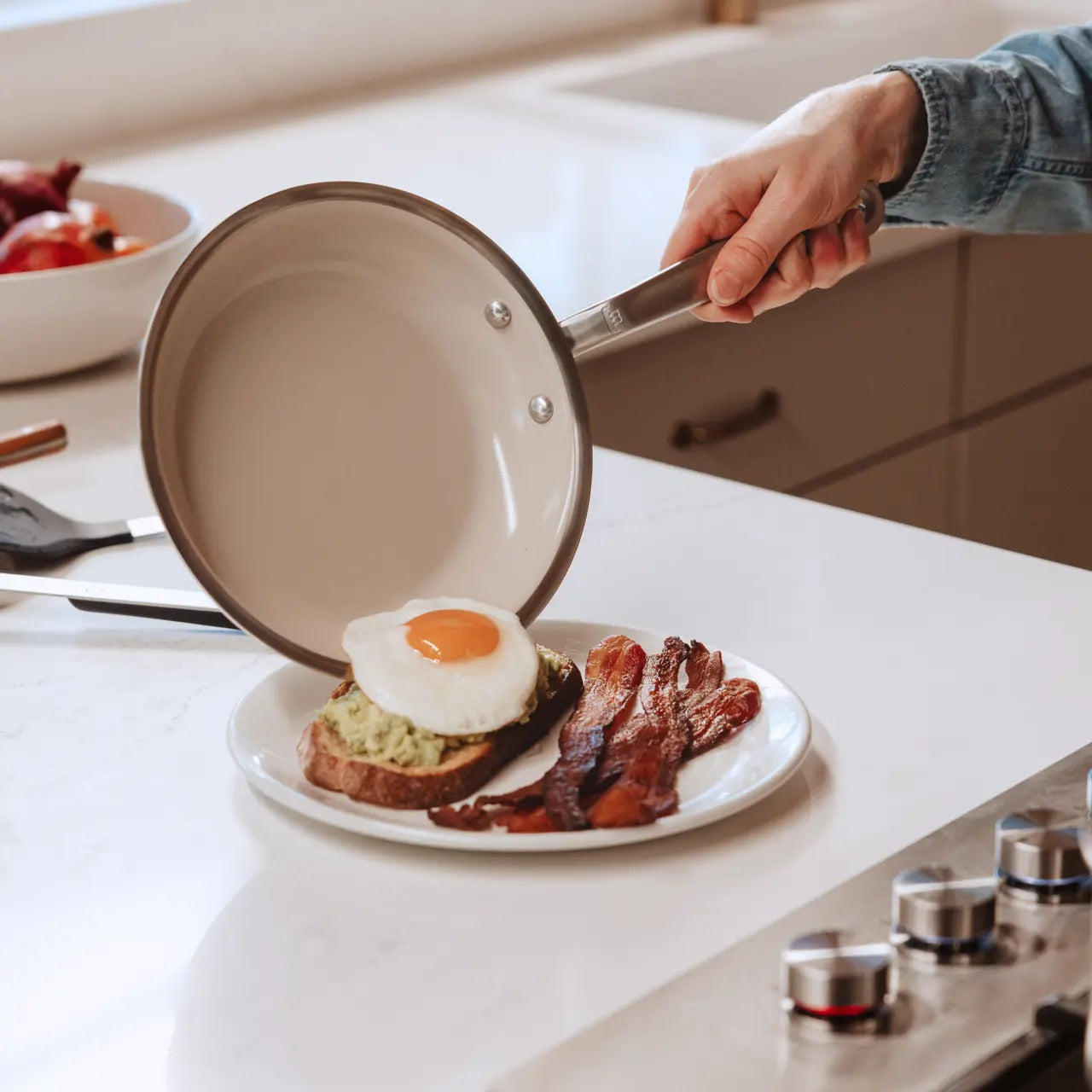 CeramiClad 8" Frying Pan-Sand