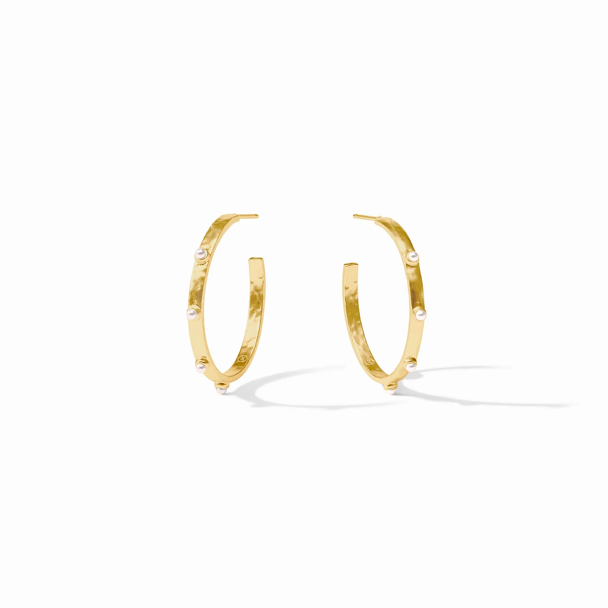 Crescent Stone Hoop