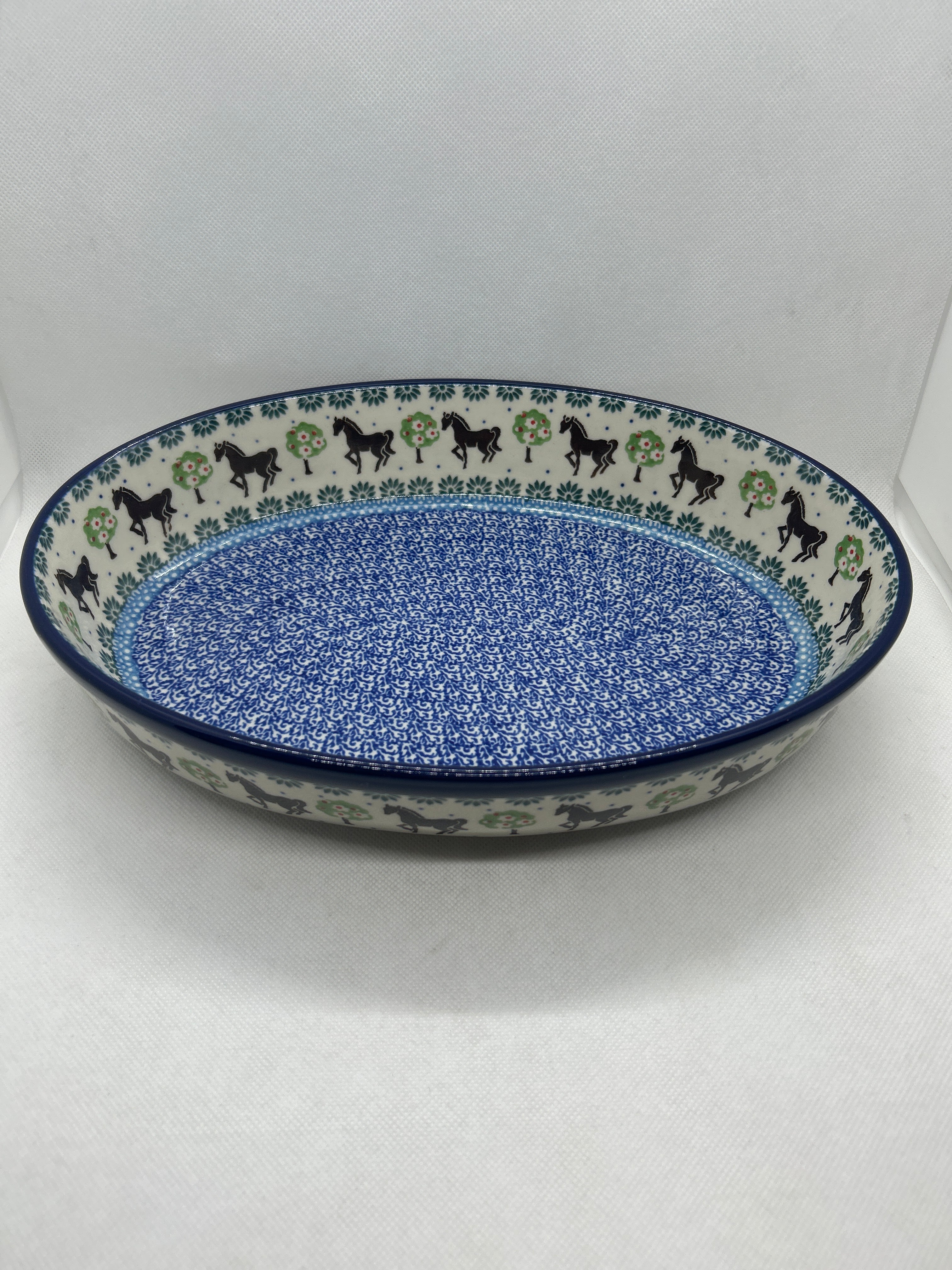 Brown Horse Oval Baker 12"