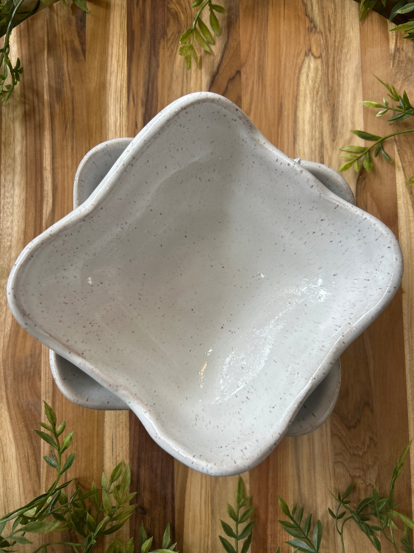 Snack Bowl-Eyelet White