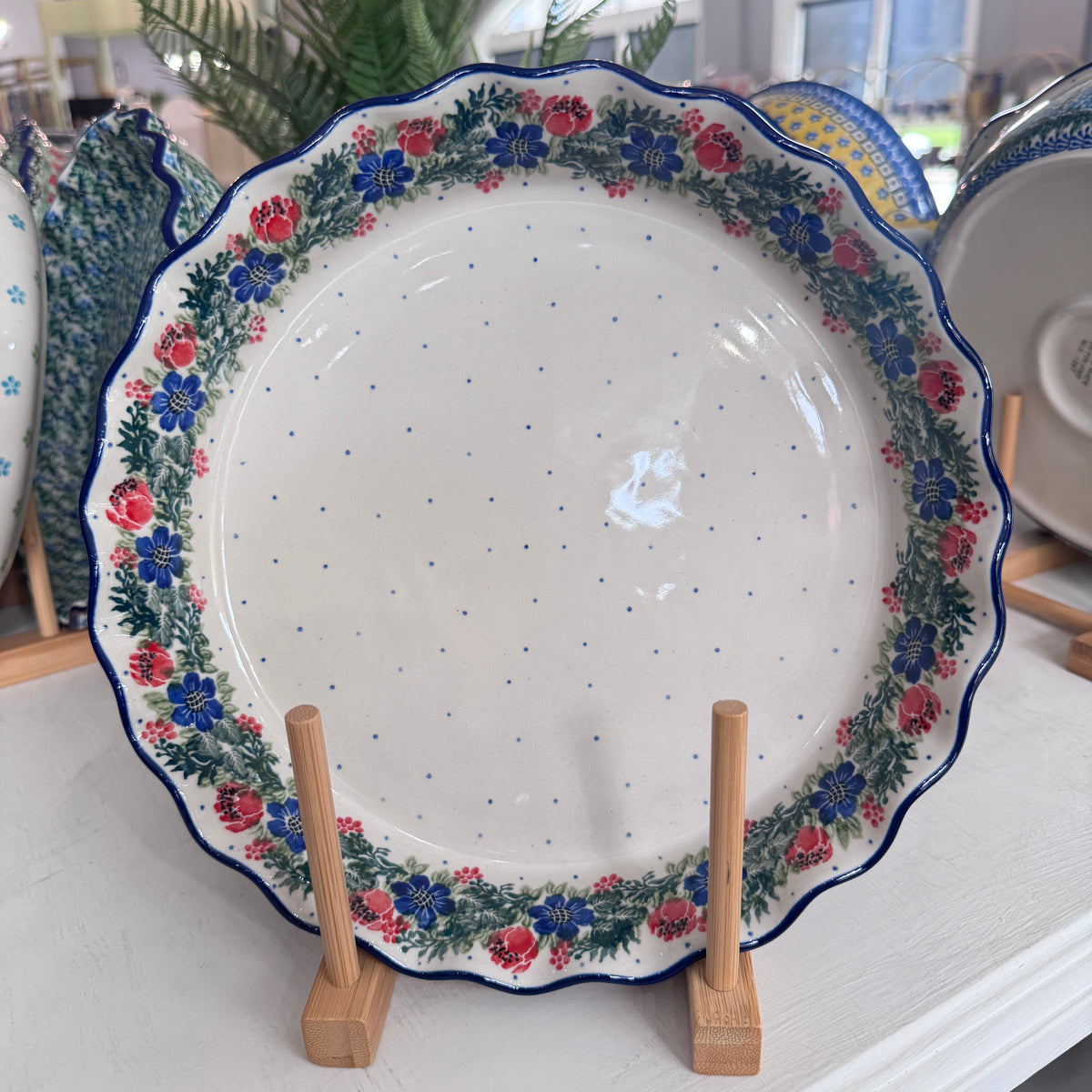 Garden Party Fluted Pie Plate 10"