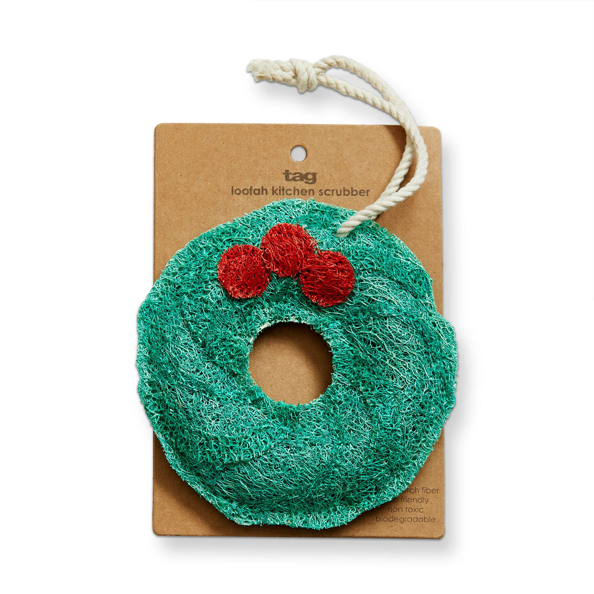 Christmas Wreath Loofah Scrubber