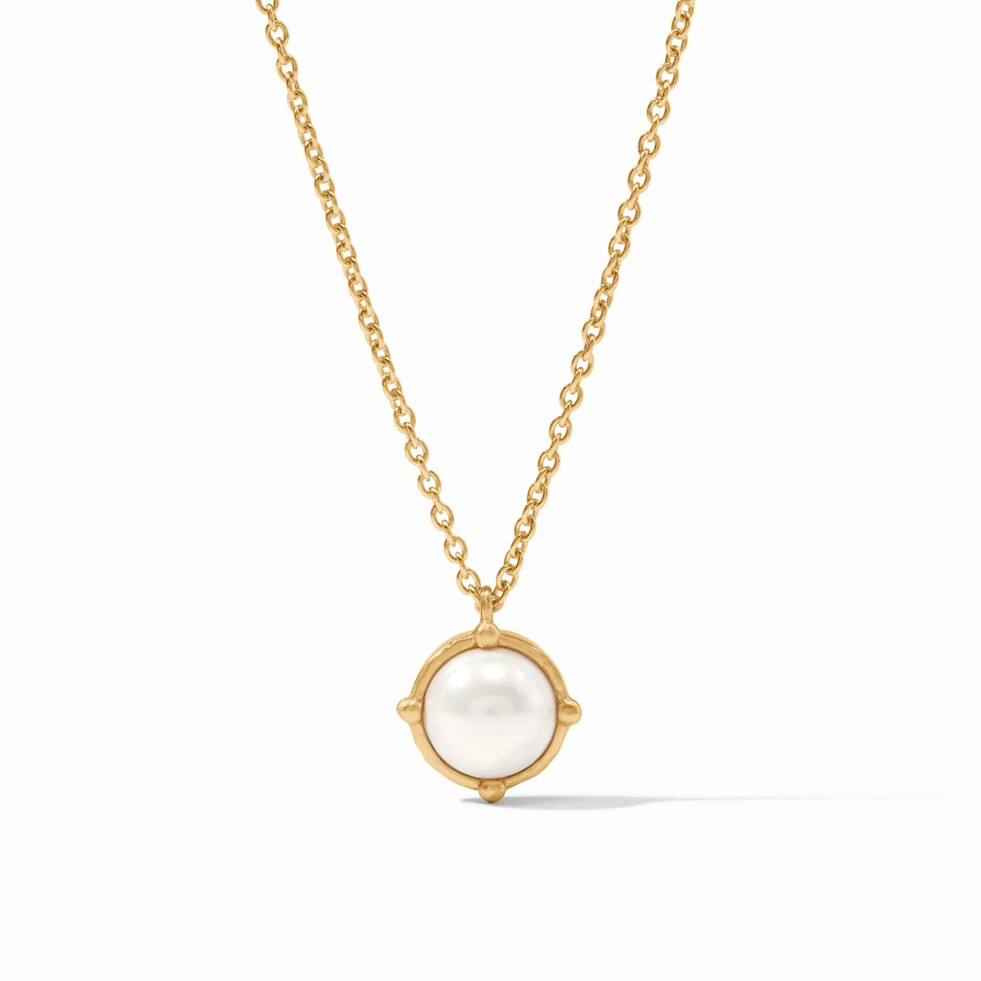 Honeybee Solitaire Necklace- Pearl