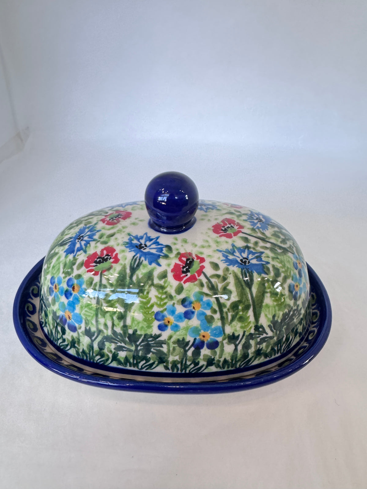 KALICH Blue Cornflower Butter Dish