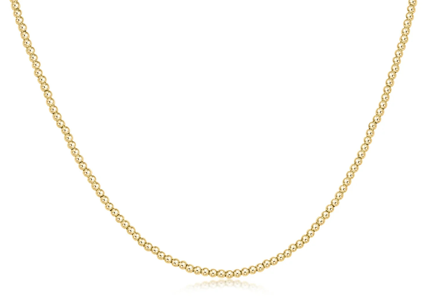 Gold Beaded 2mm Choker 17"