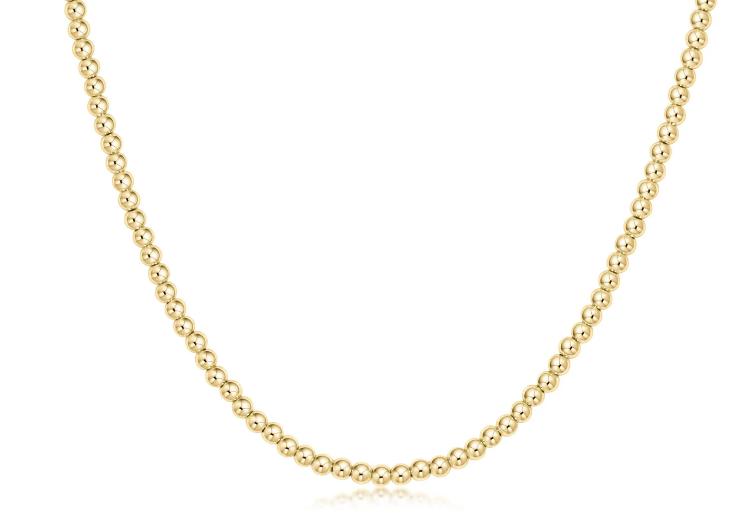 Gold Beaded 3mm Choker 17"