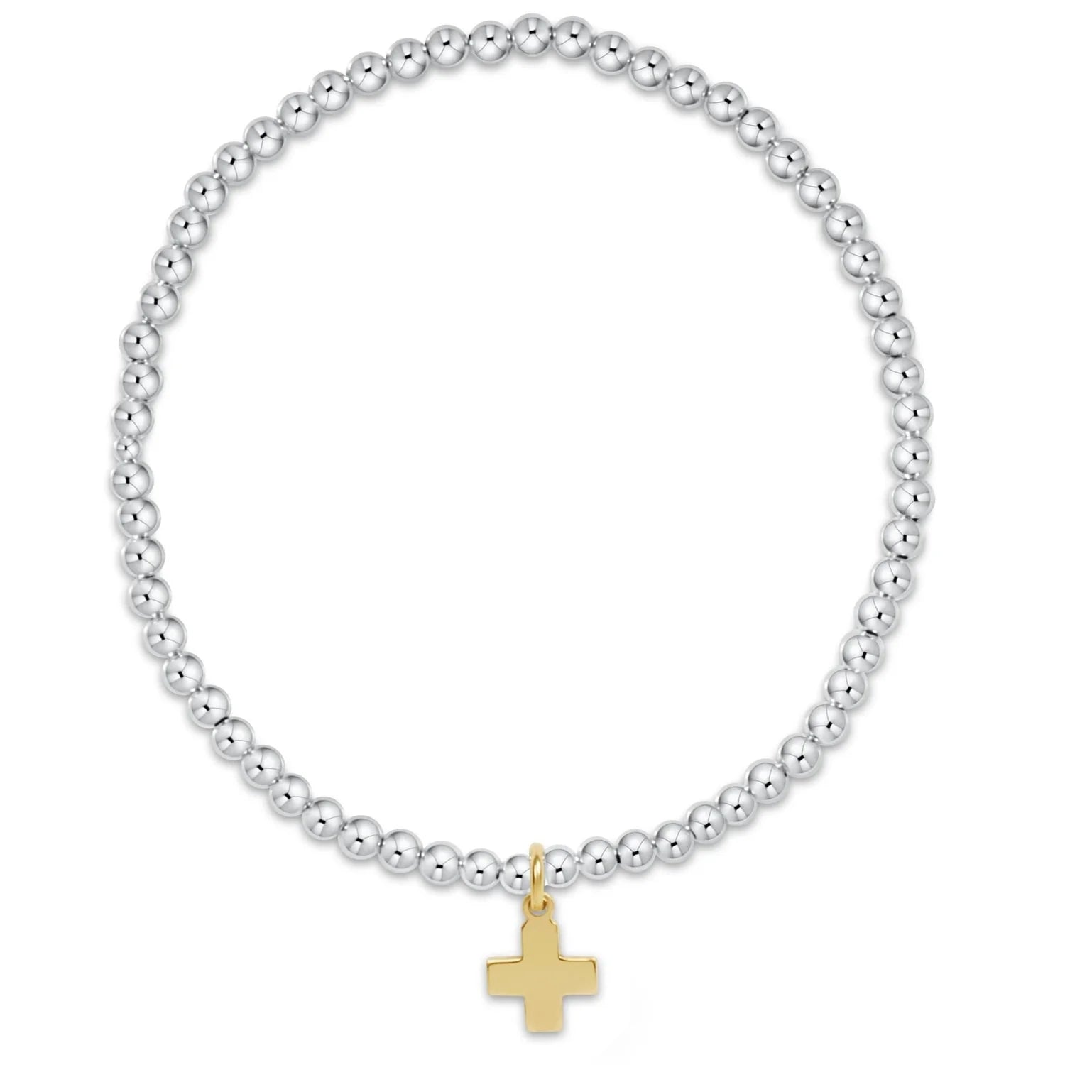 Mixed Metal Signature Cross Charm Collection
