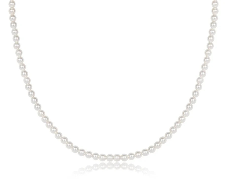 Pearl Beaded 3mm Choker 15"