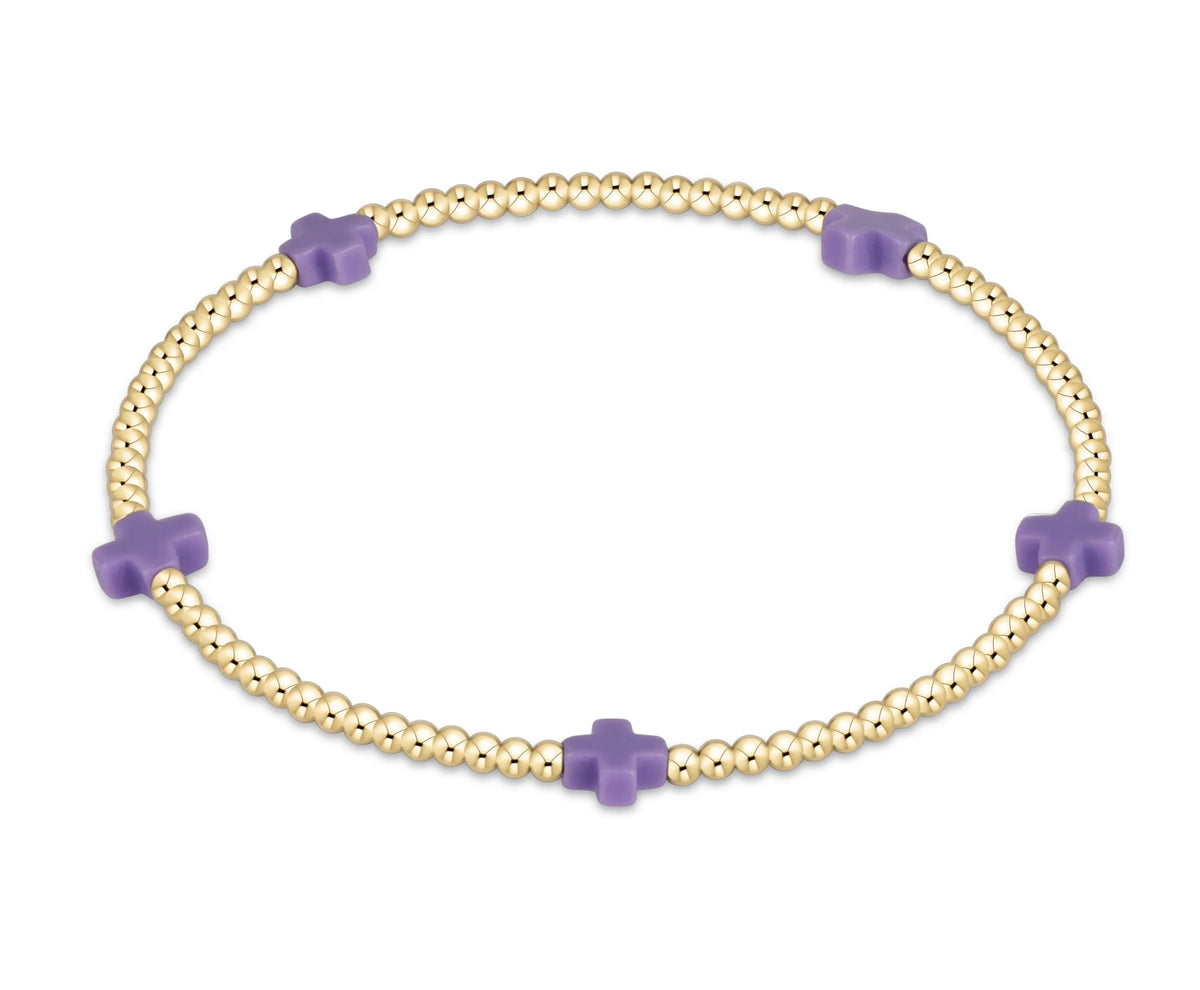 Signature Cross Small 2mm Purple