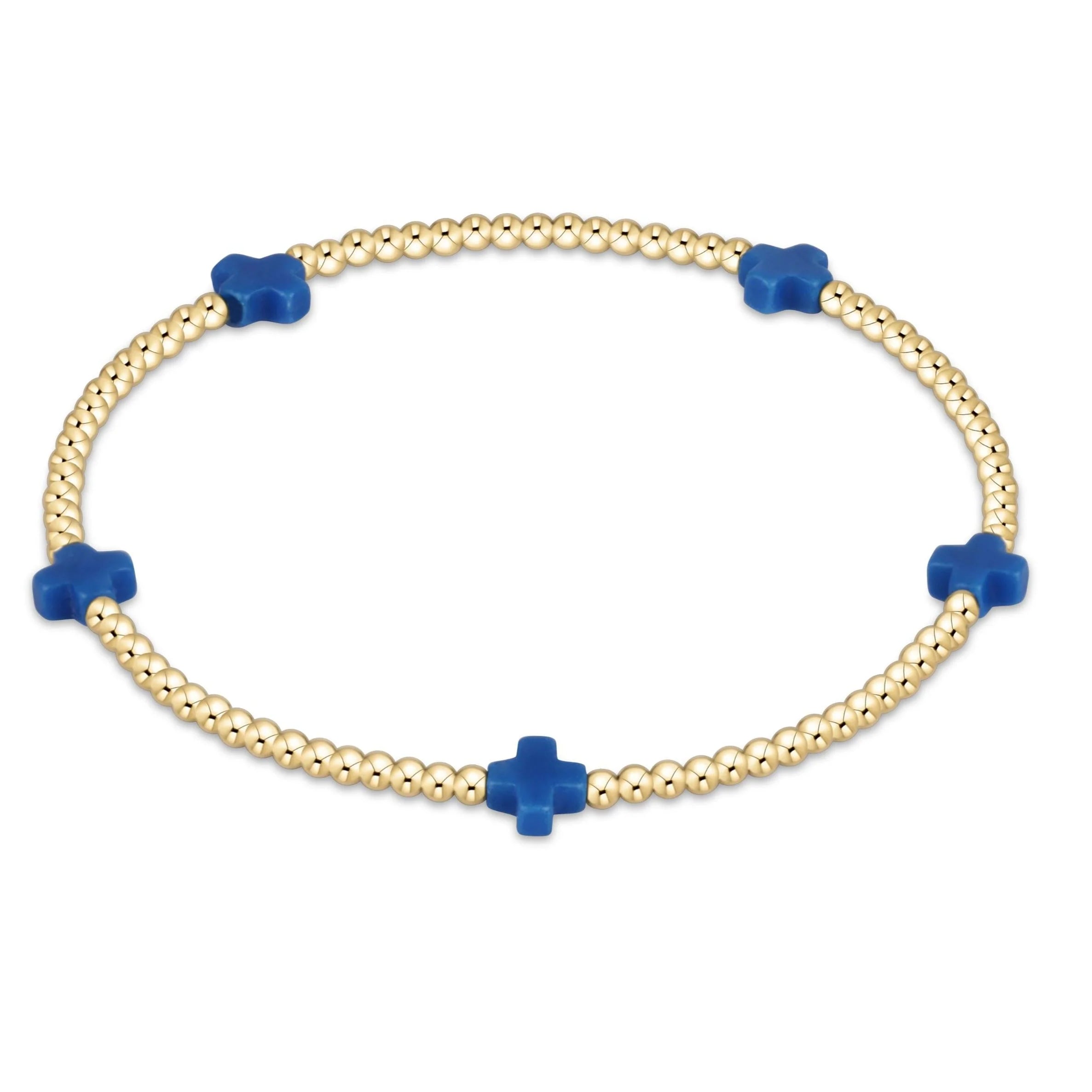egirl Signature Cross 2mm- Cobalt