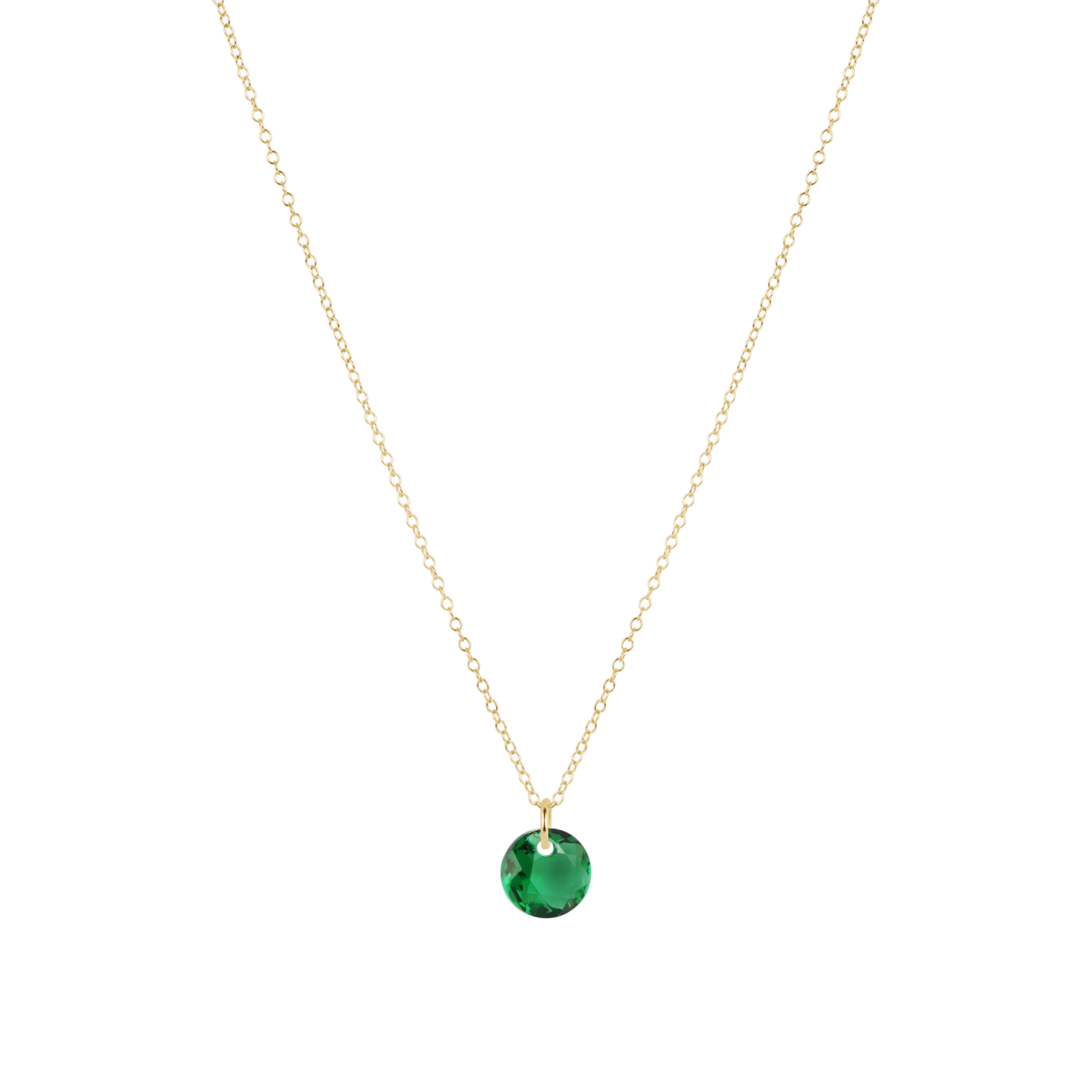 16" Necklace Gold - Reflection Small Charm - May