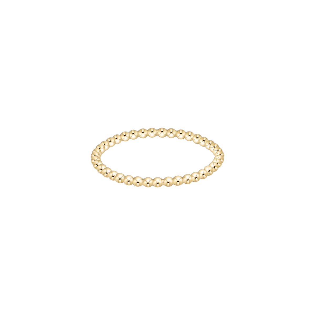 Gold 1.5mm Beaded Ring