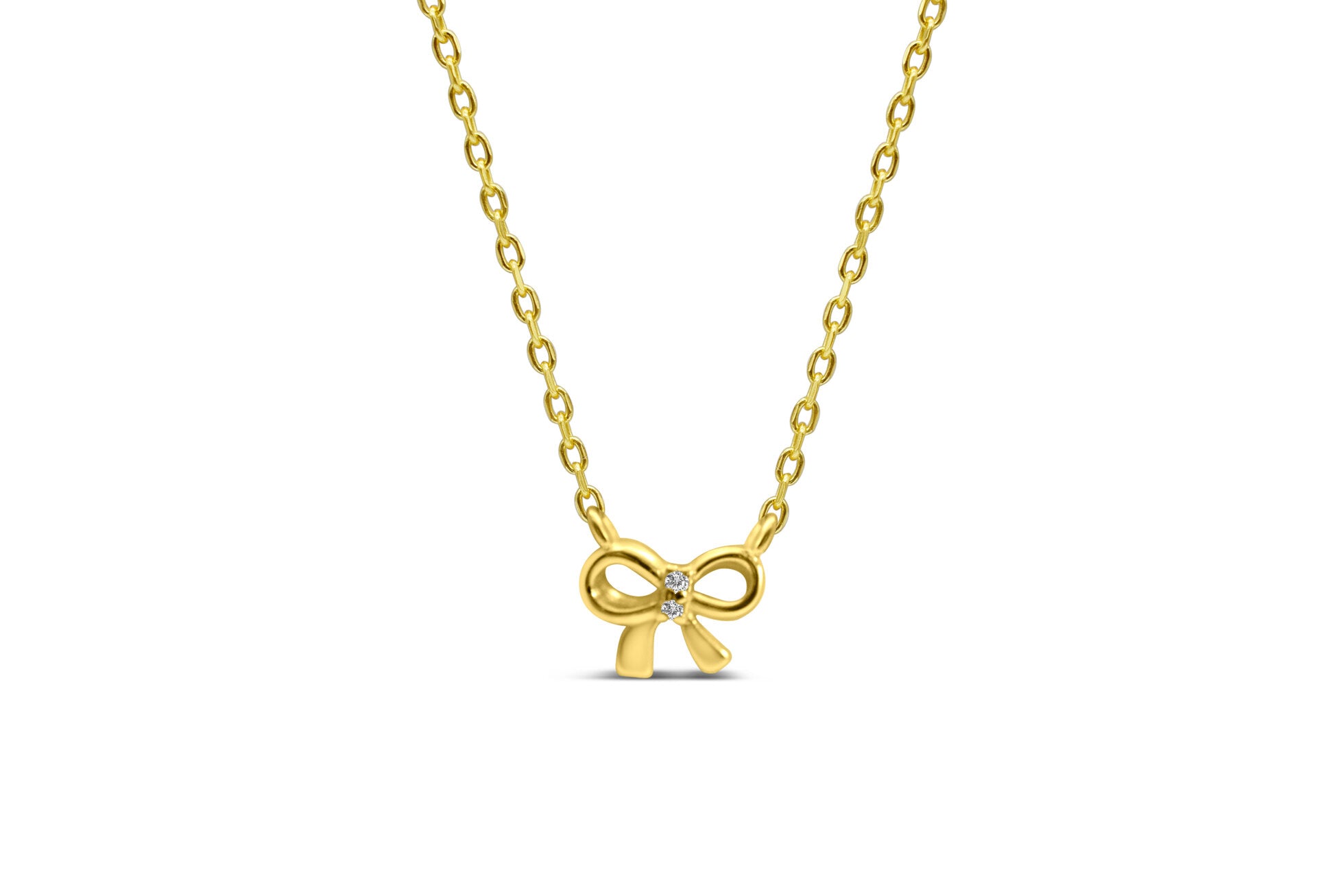 Stia Girl - Just So, Bow Necklace - Gold