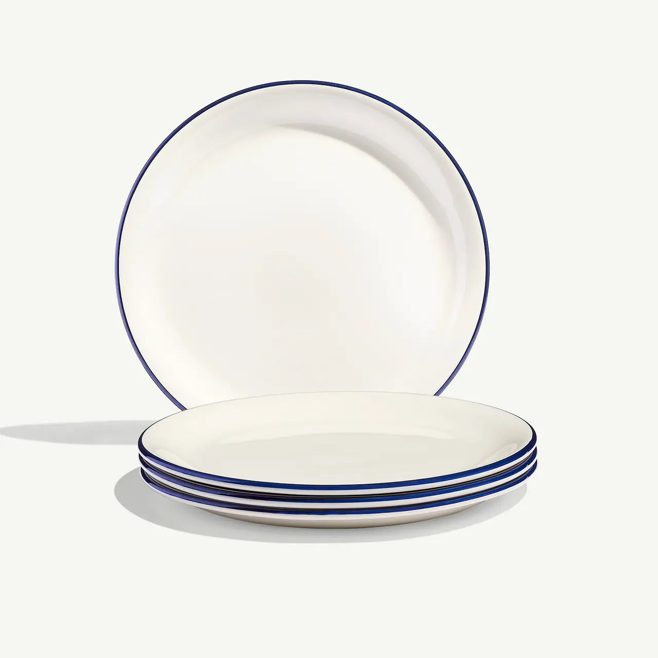 Salad Plate Set of 4-Navy Rim