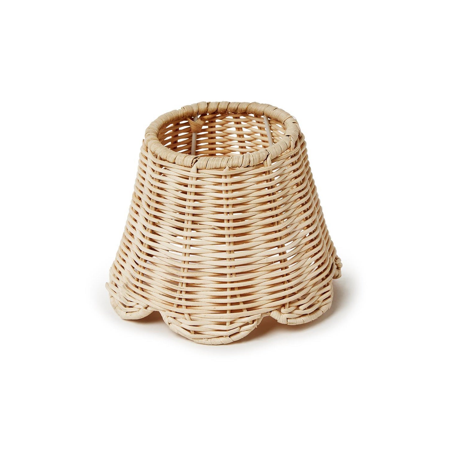 Scalloped Rattan Lamp Shade