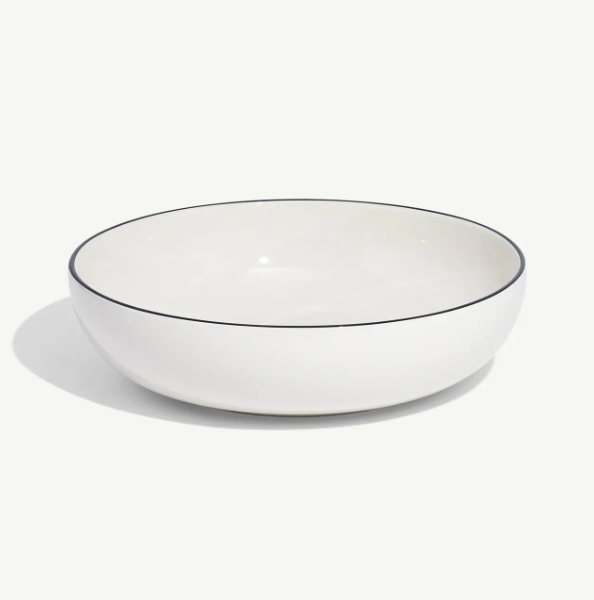 12" Serving Bowl- Blue Rim