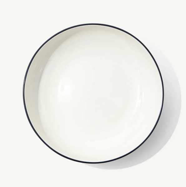 12" Serving Bowl- Blue Rim