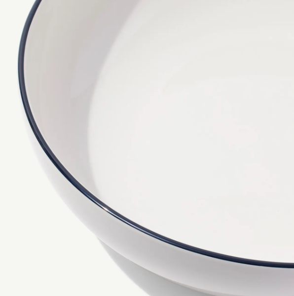 12" Serving Bowl- Blue Rim