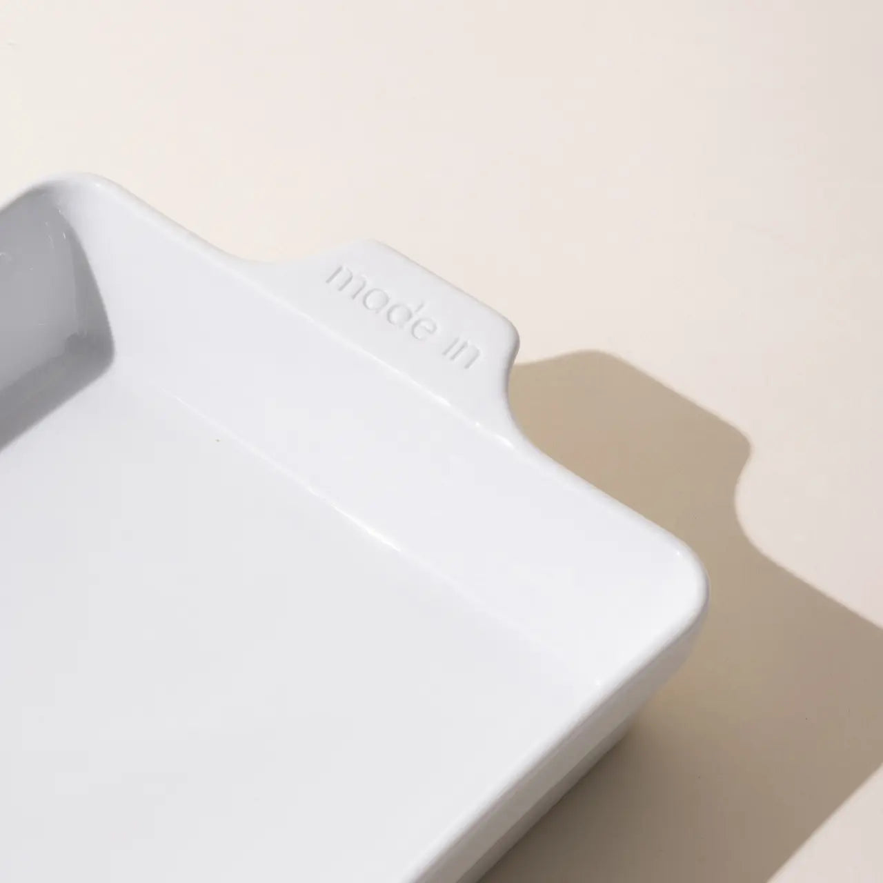 Square Baking Dish-White