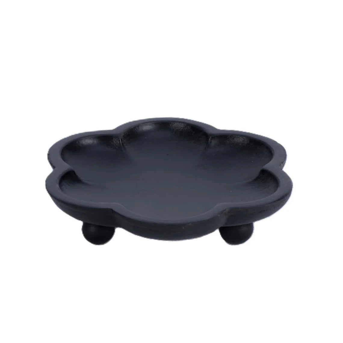Black Wood Tray w/ Feet