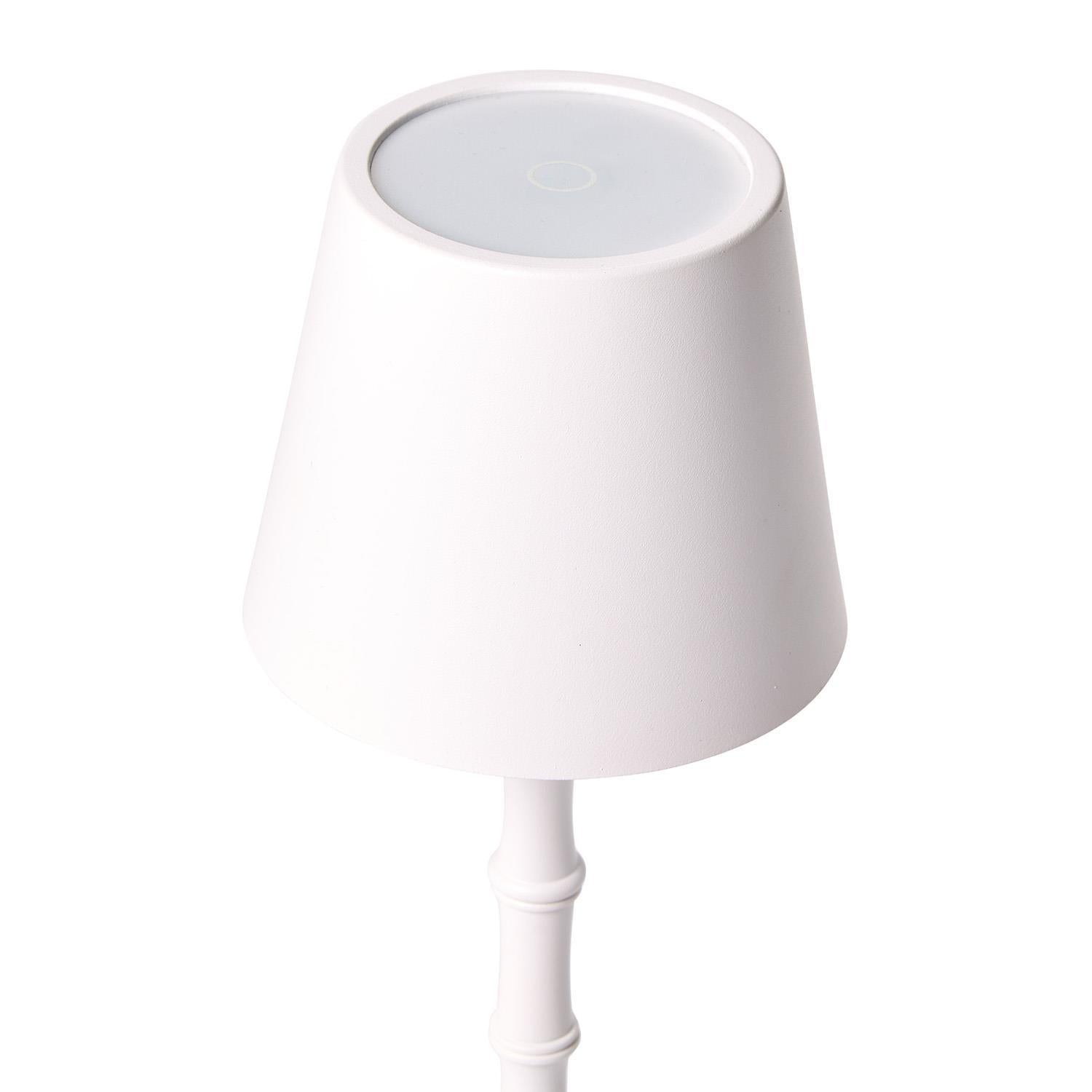 White Cordless Bamboo Lamp