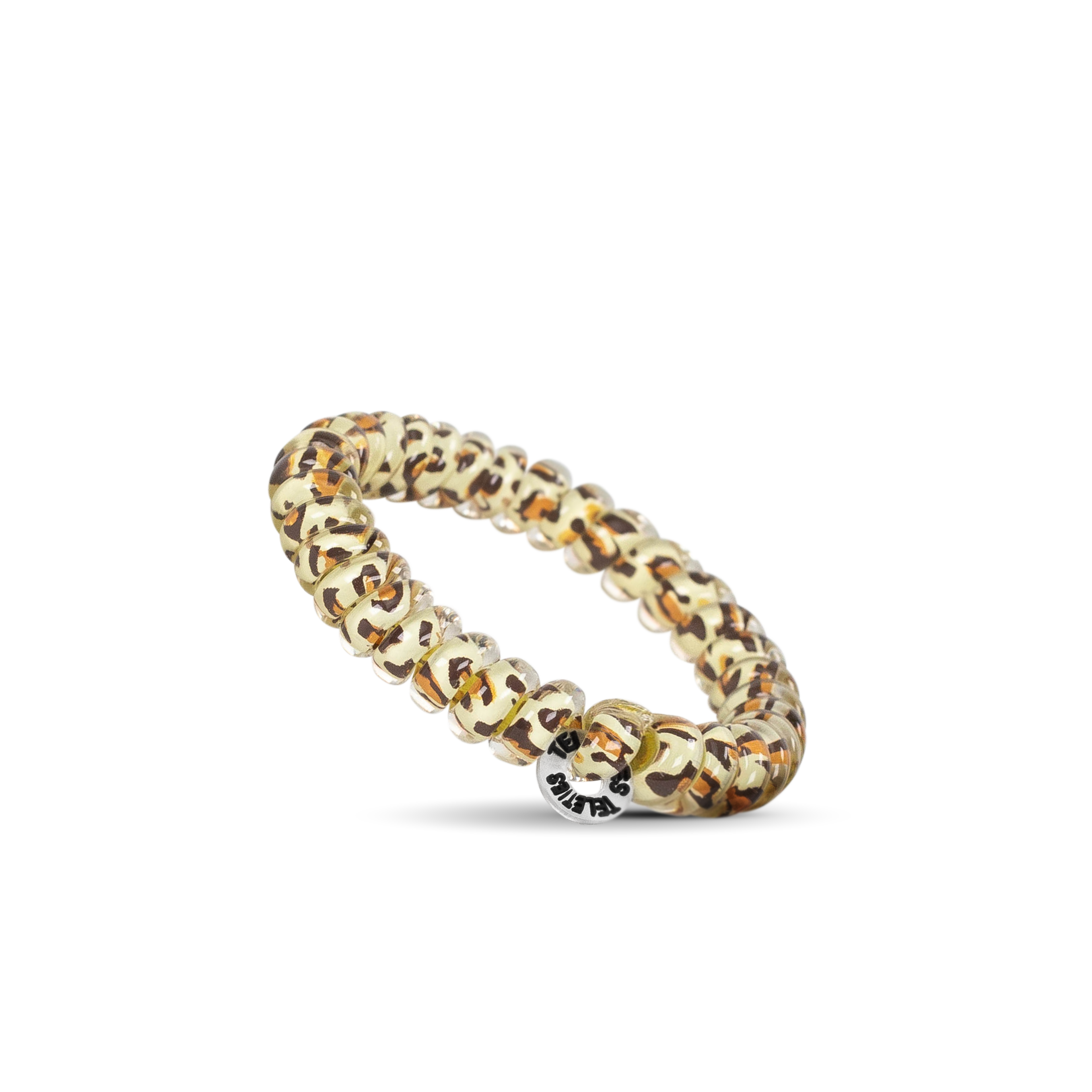 TELETIES - Spiral Hair Coils | Small | Leopard Hair Ties