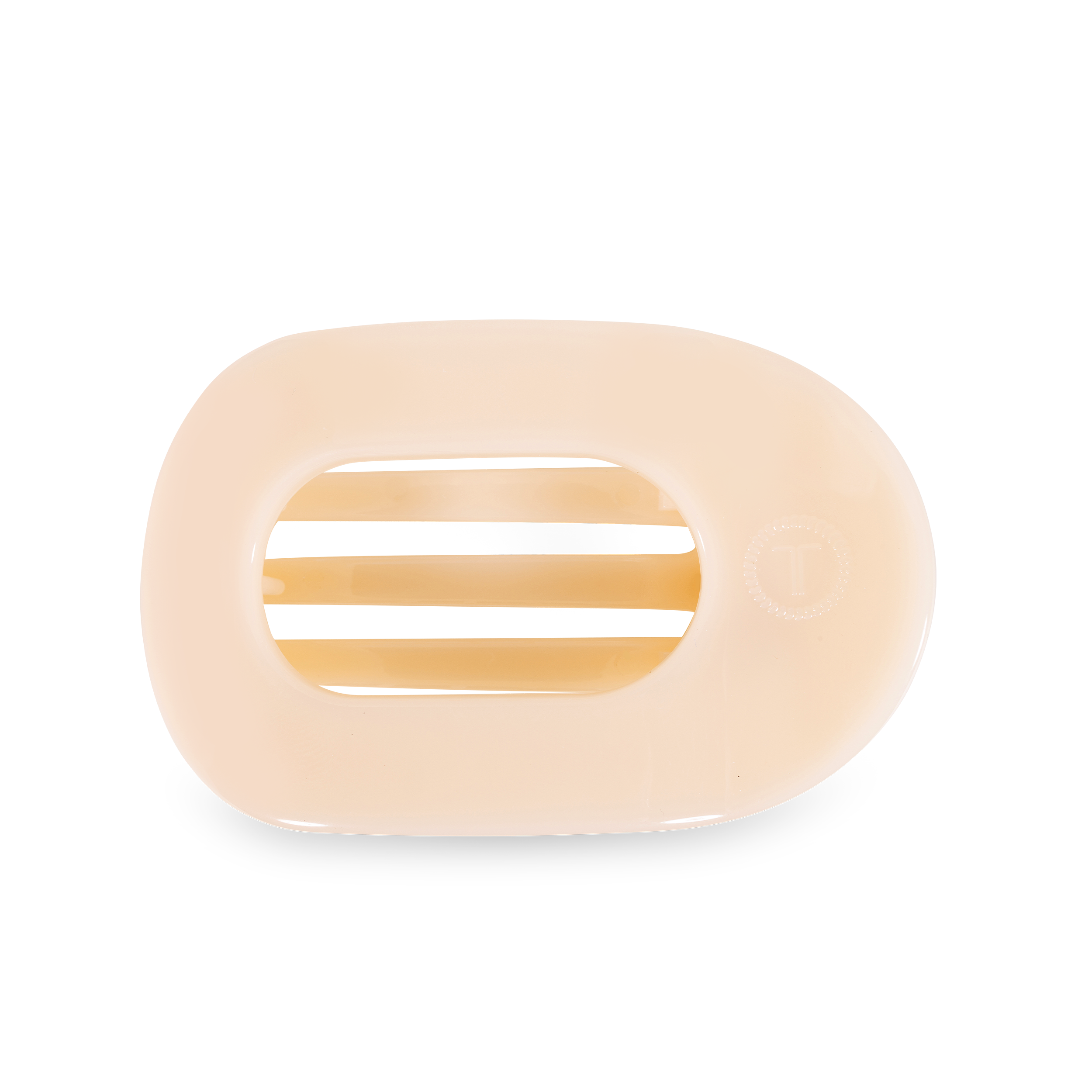 Round Flat Hair Clip | Large | Almond Beige