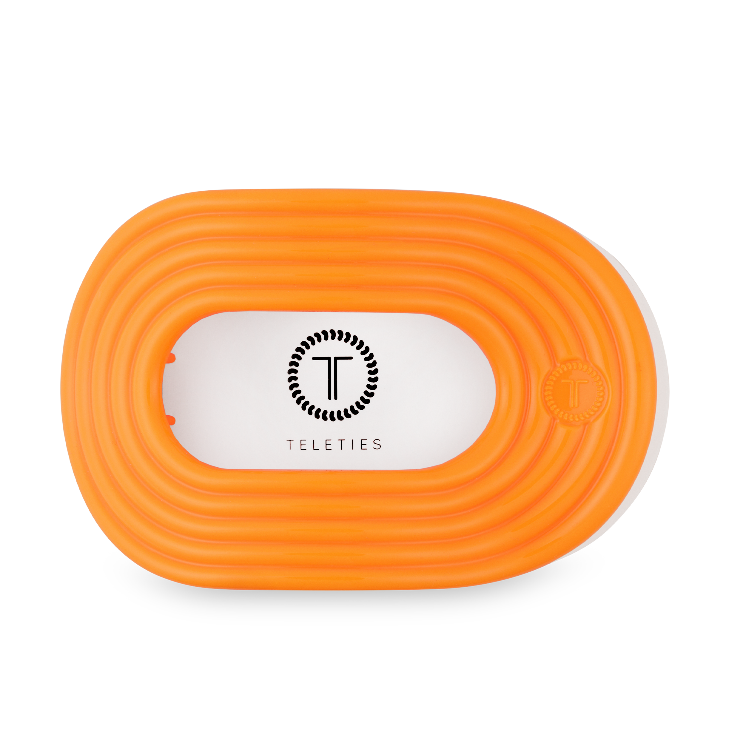 TELETIES - Flat Round Hair Clip | Large | Day Rave