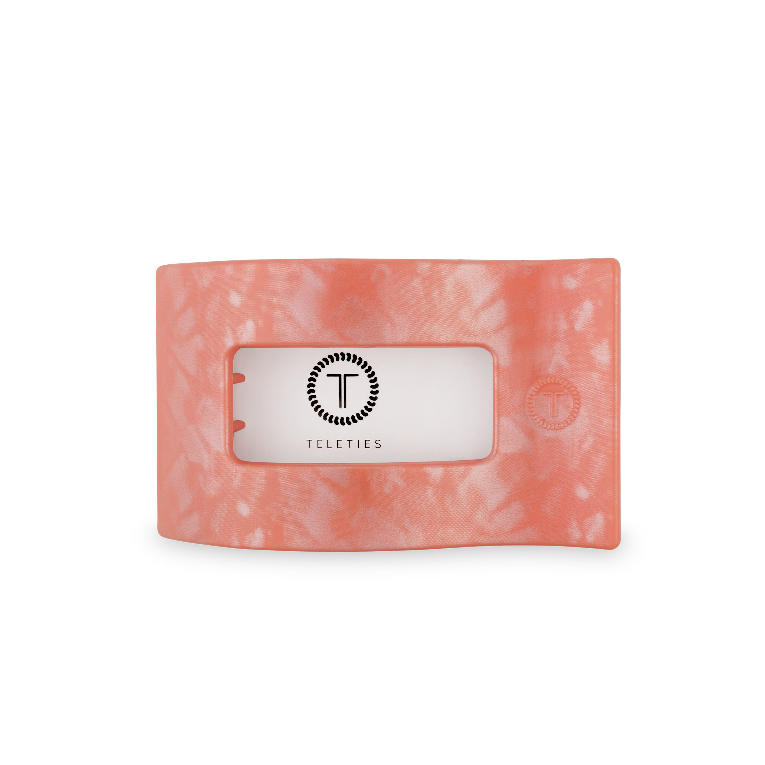 TELETIES - Flat Rectangle Hair Clip | Medium | Dreamsicle