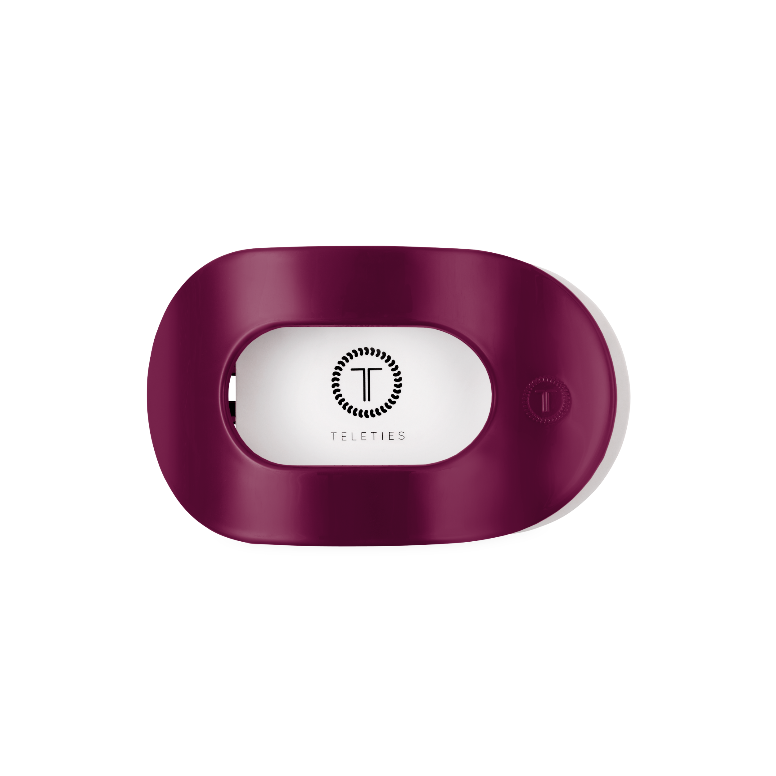 TELETIES - Mulberry Medium Flat Round Hair Clip