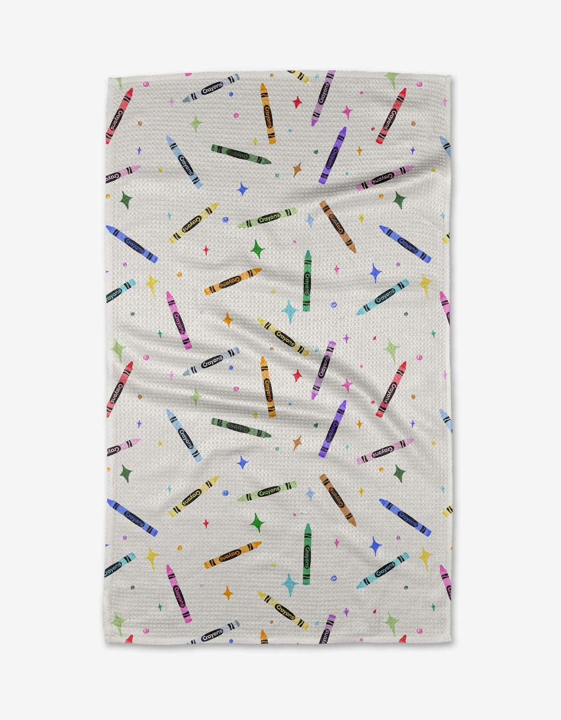 Colored Crayons Tea Towel