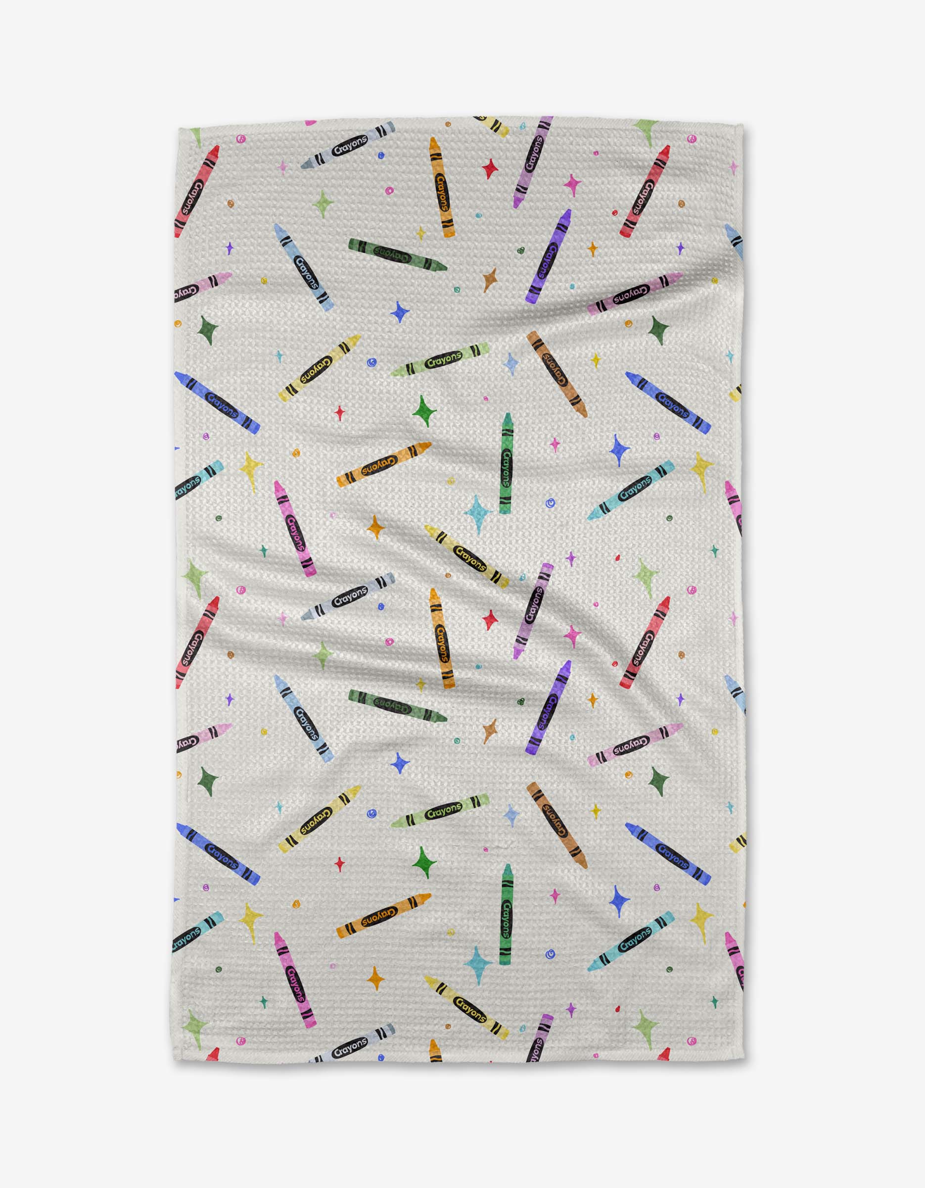 Colored Crayons Tea Towel